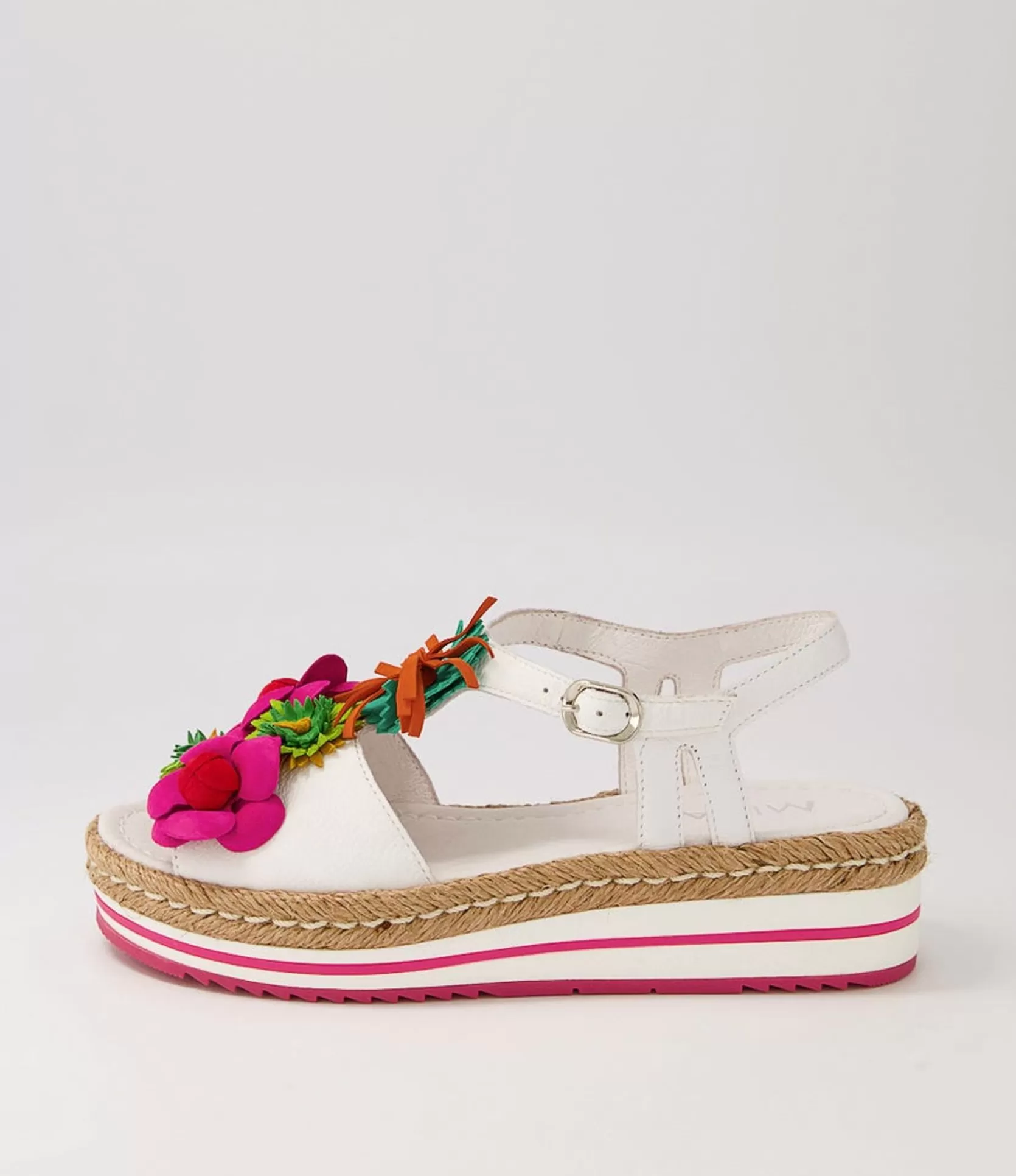 Flash Sale Abello White Multi Leather Sandals Women Sandals