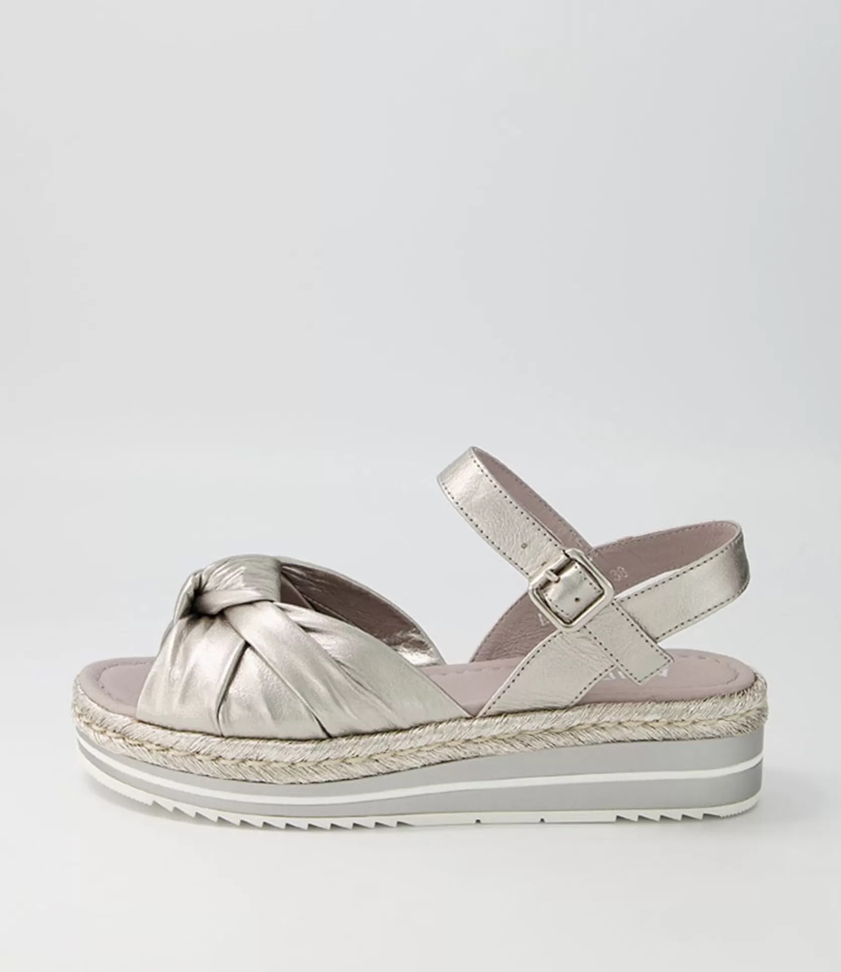 Hot Adeline Argento Rope Leather Sandals Women Sandals