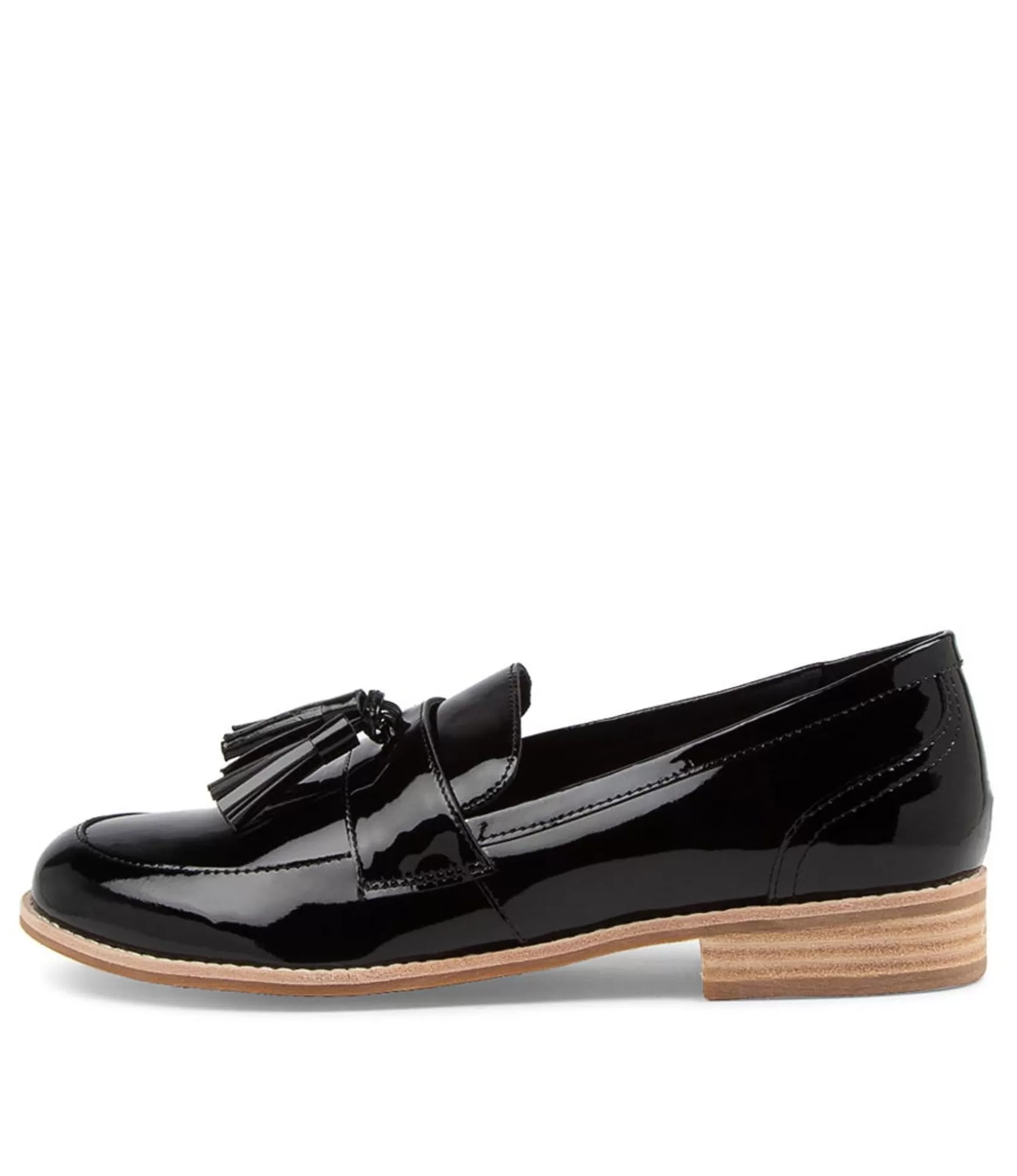 Clearance Adream Black Patent Leather Loafers Women Loafers