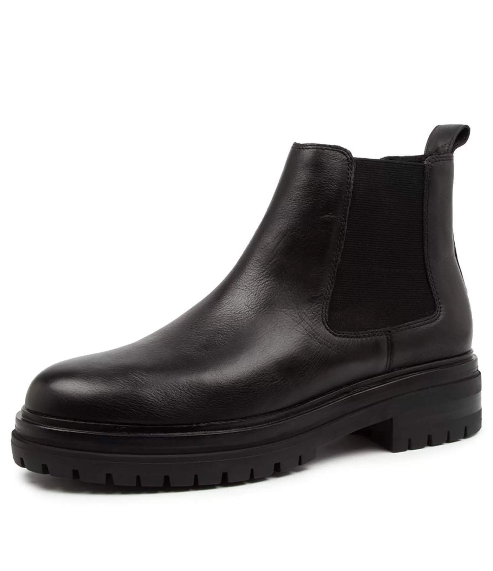 Best Sale Aim Black Leather Women Ankle Boots