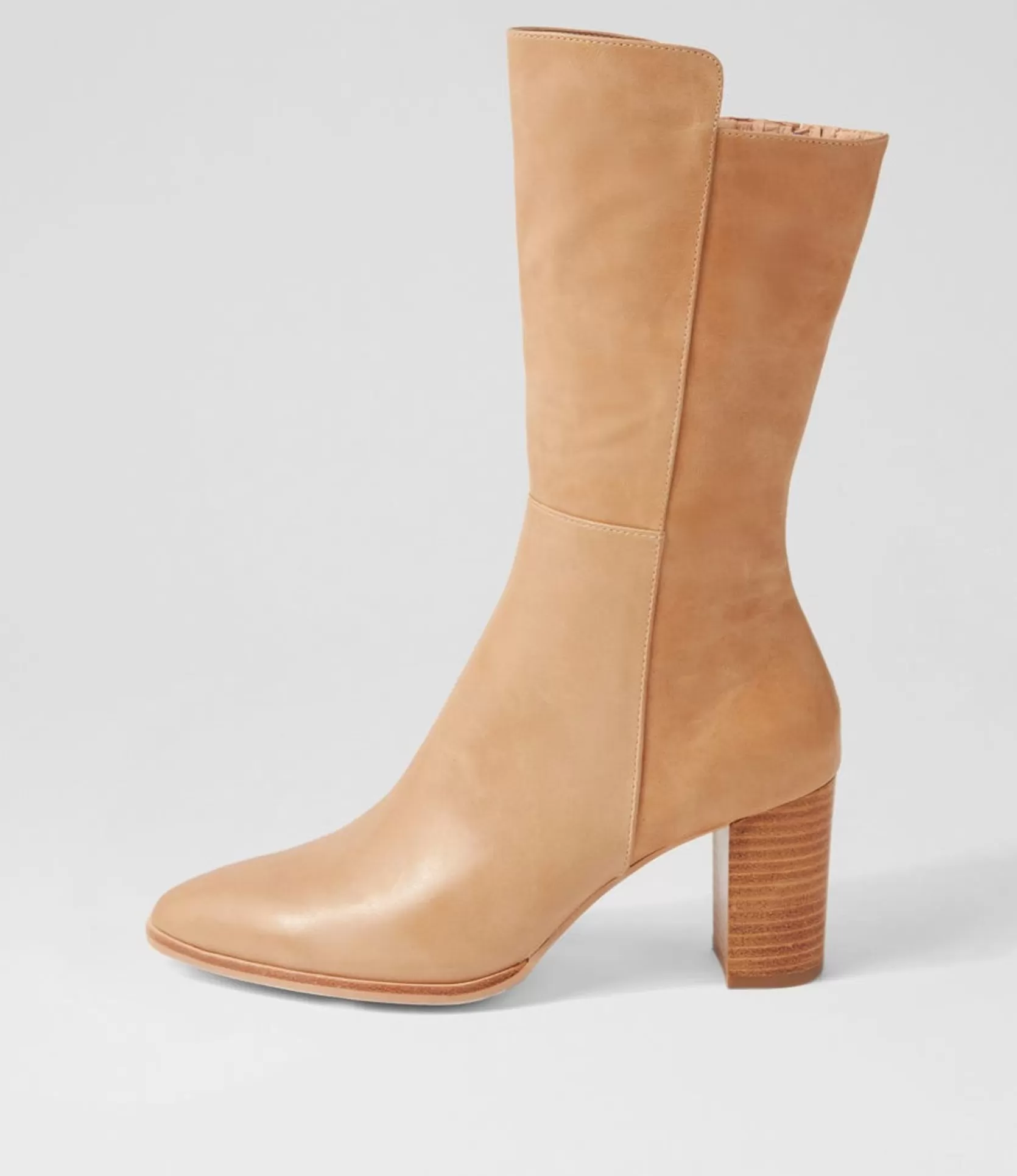 Store Ainslee Cappuccino Leather Calf Boots Women Boots