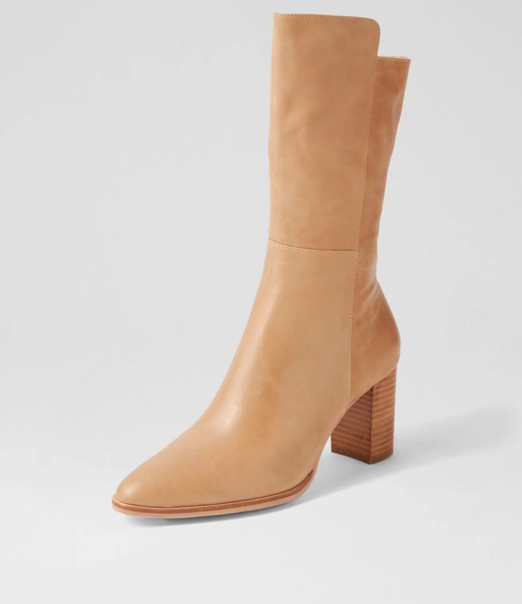 Store Ainslee Cappuccino Leather Calf Boots Women Boots