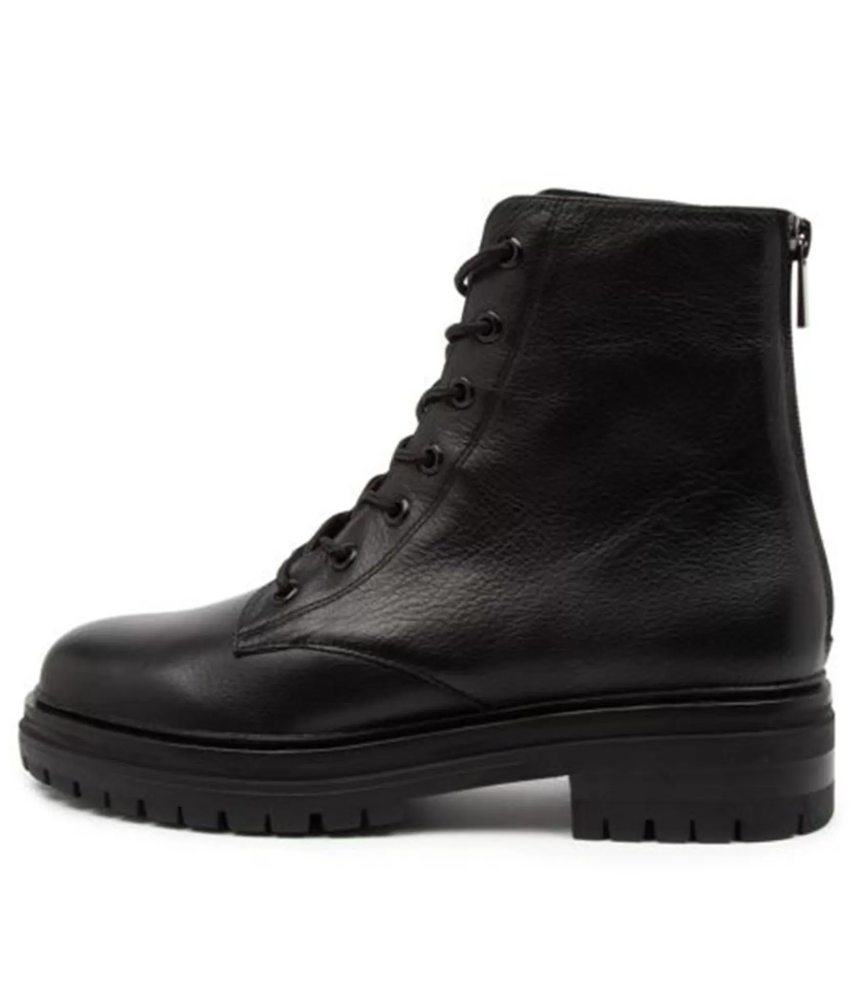 Store Albus Black Leather Women Ankle Boots