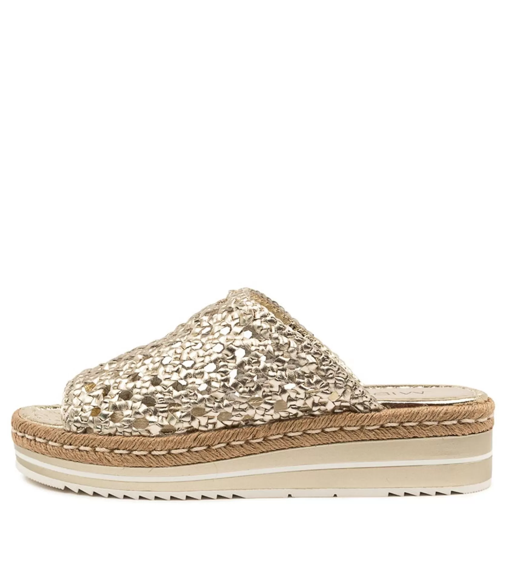 Discount Aldo Pale Gold Woven Women Sandals