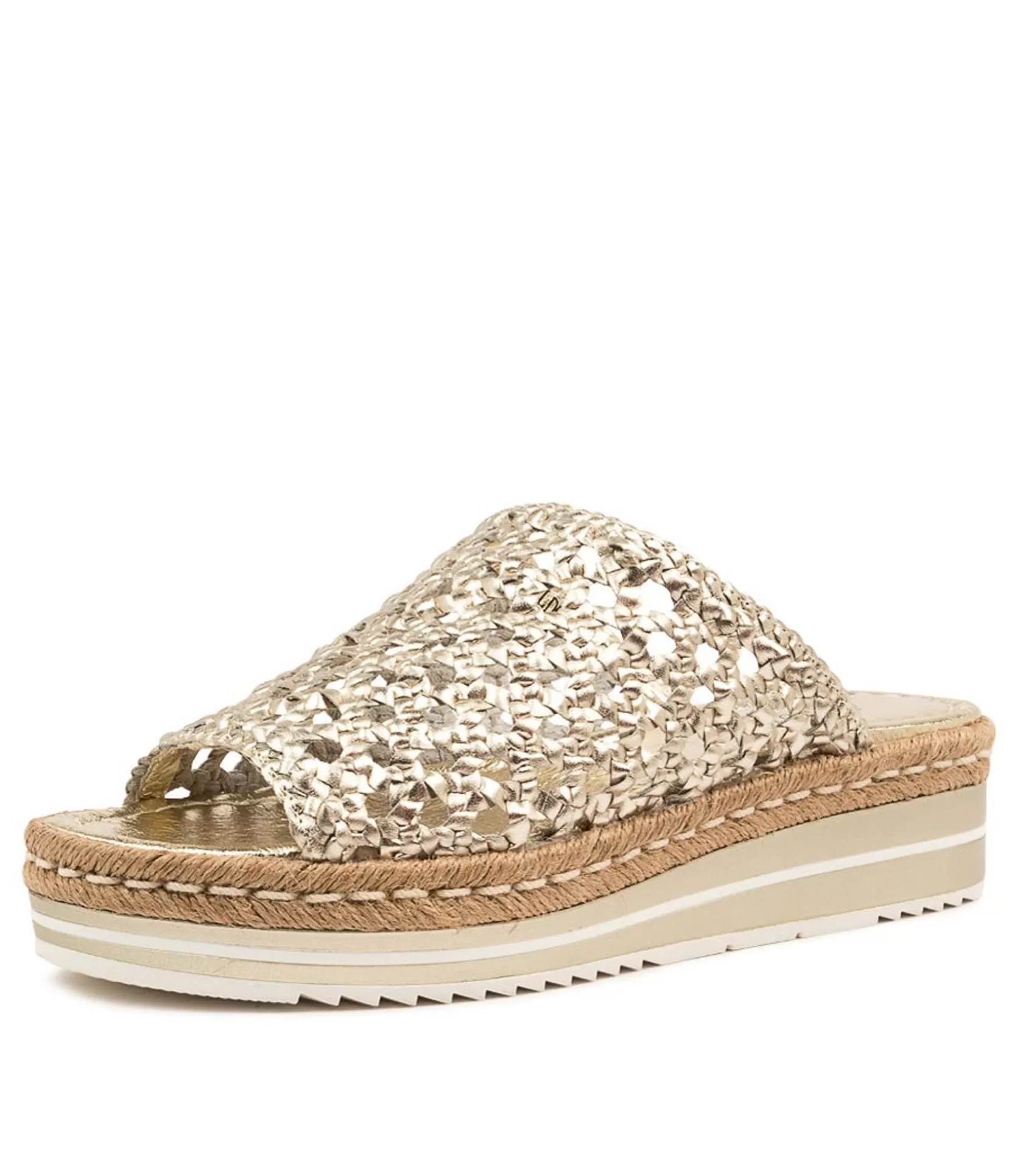 Discount Aldo Pale Gold Woven Women Sandals