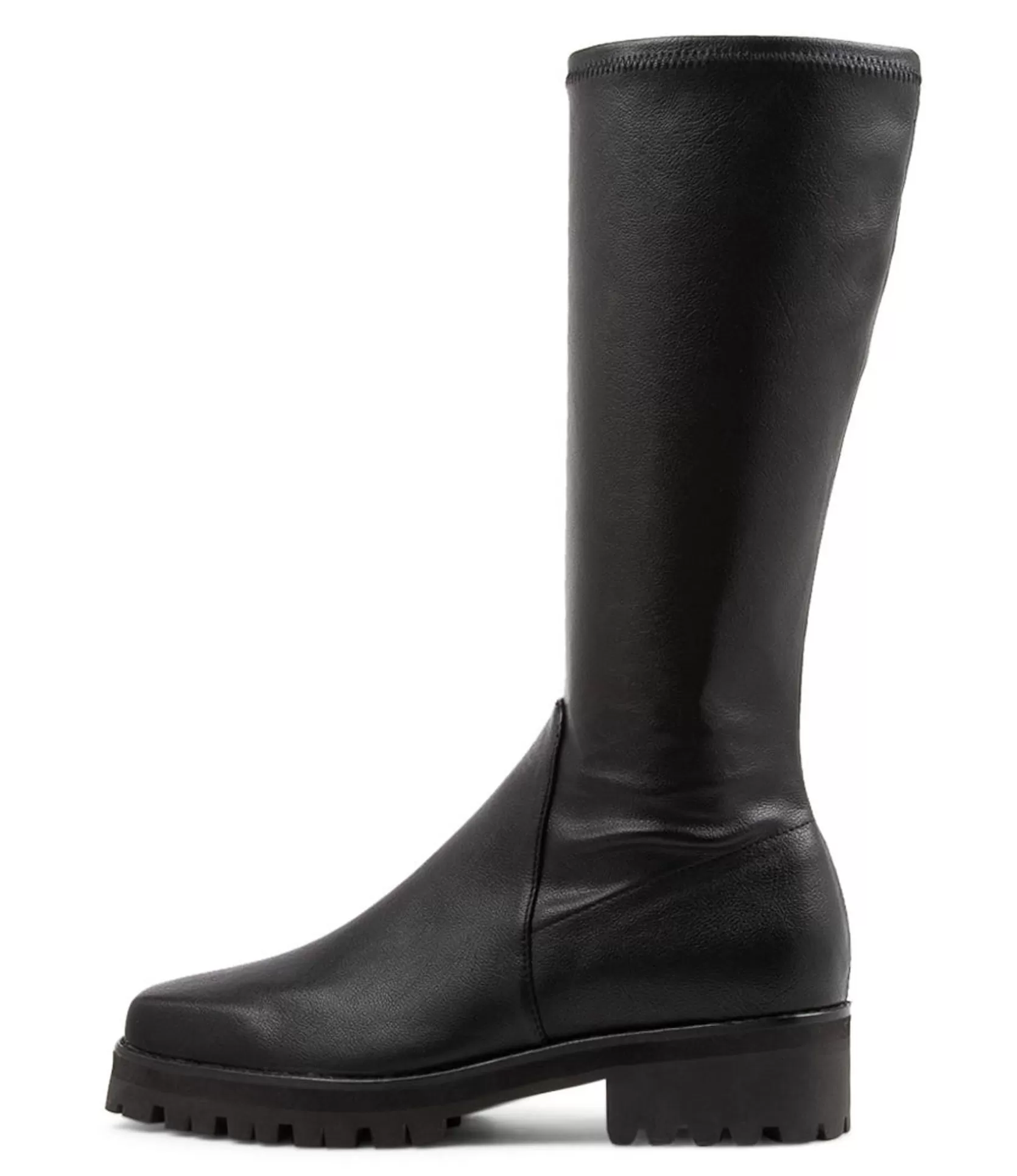 Fashion Alust Black Stretch Knee High Boots Women Boots
