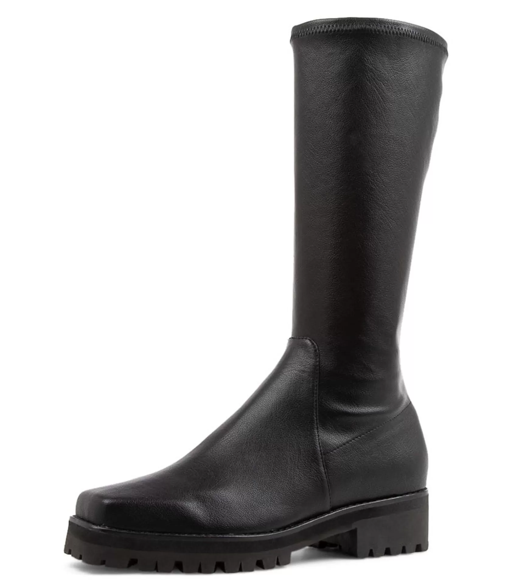 Fashion Alust Black Stretch Knee High Boots Women Boots