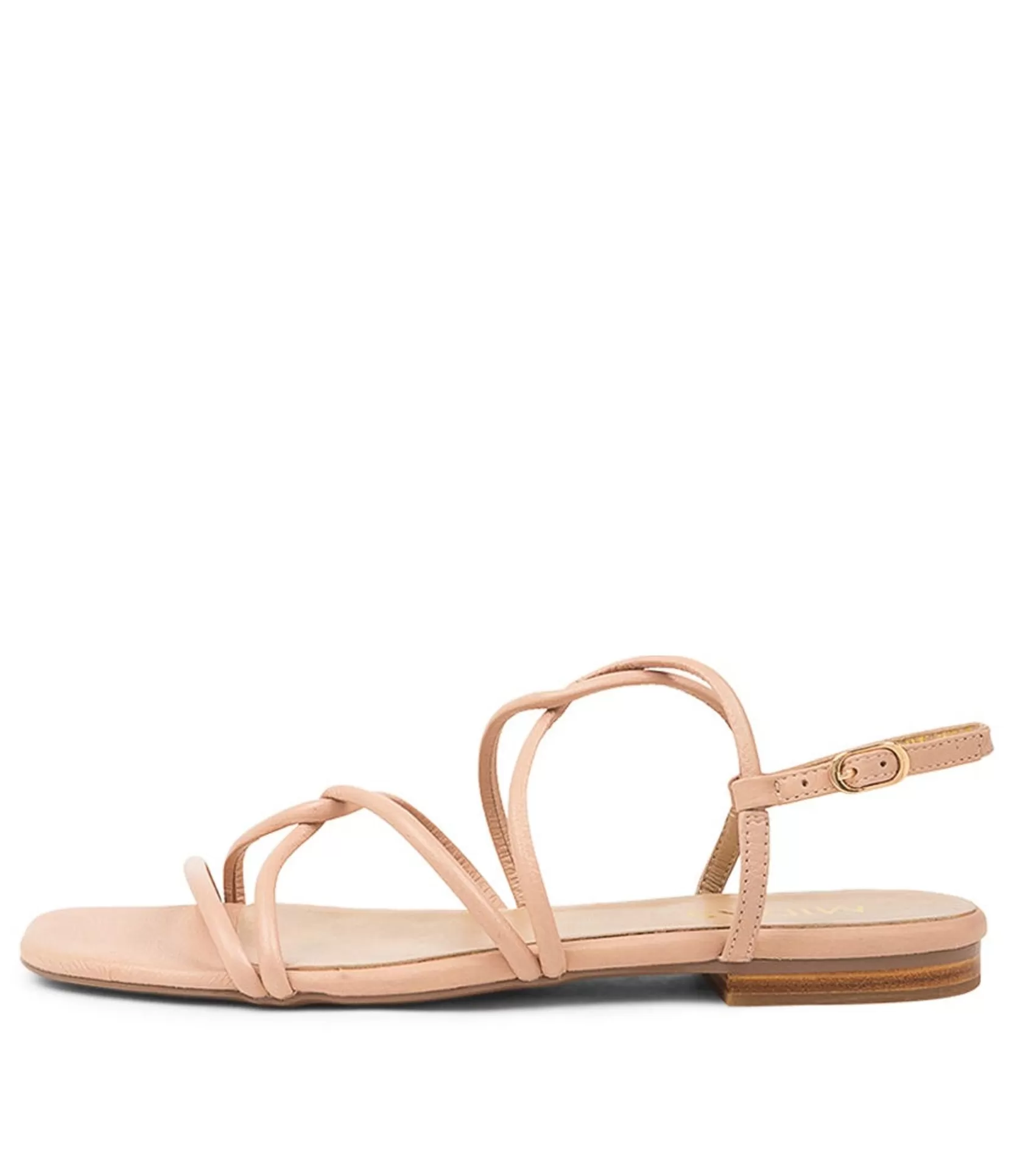 Cheap Amari Dk Nude Leather Women Flats