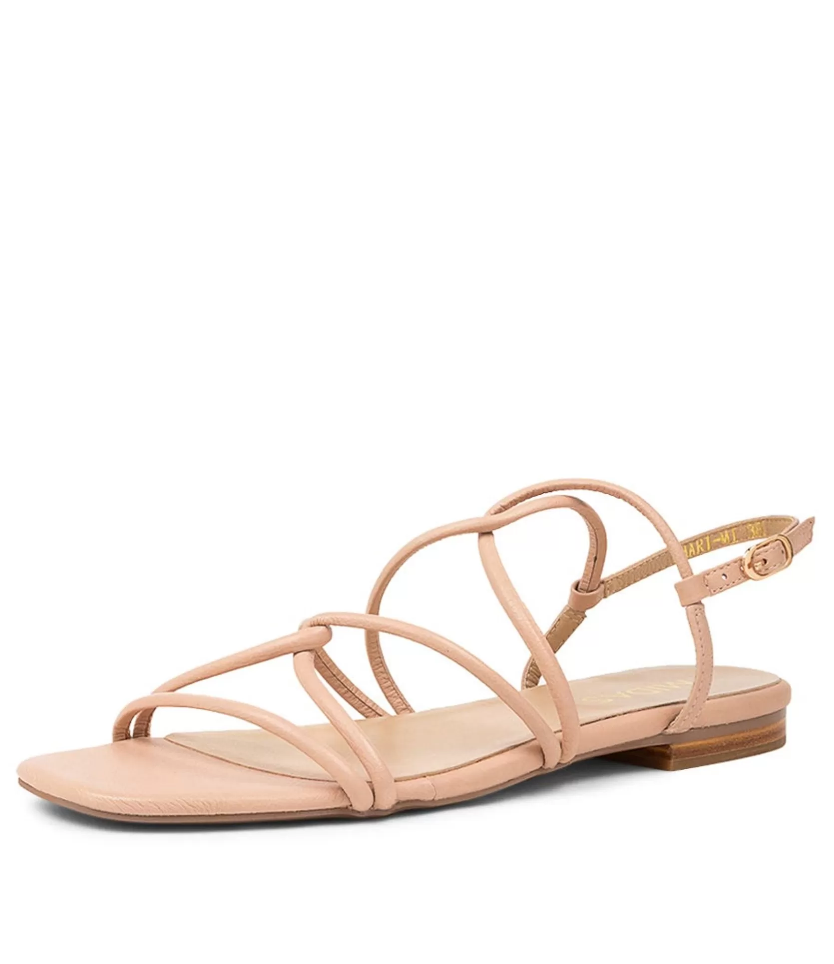 Cheap Amari Dk Nude Leather Women Flats