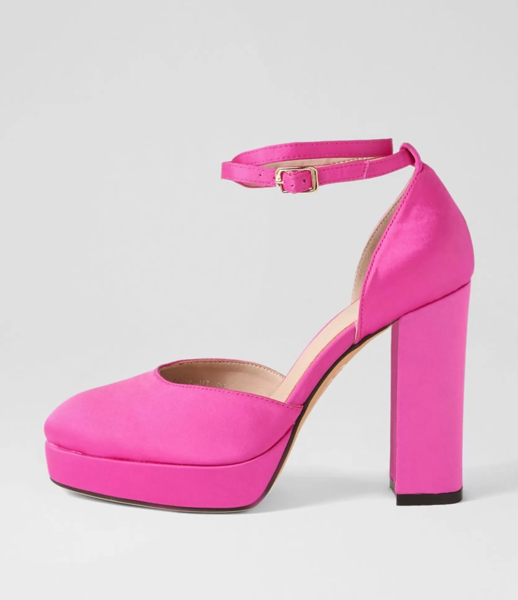 Shop Amba Fuchsia Satin Mary Jane Heels Women Heels