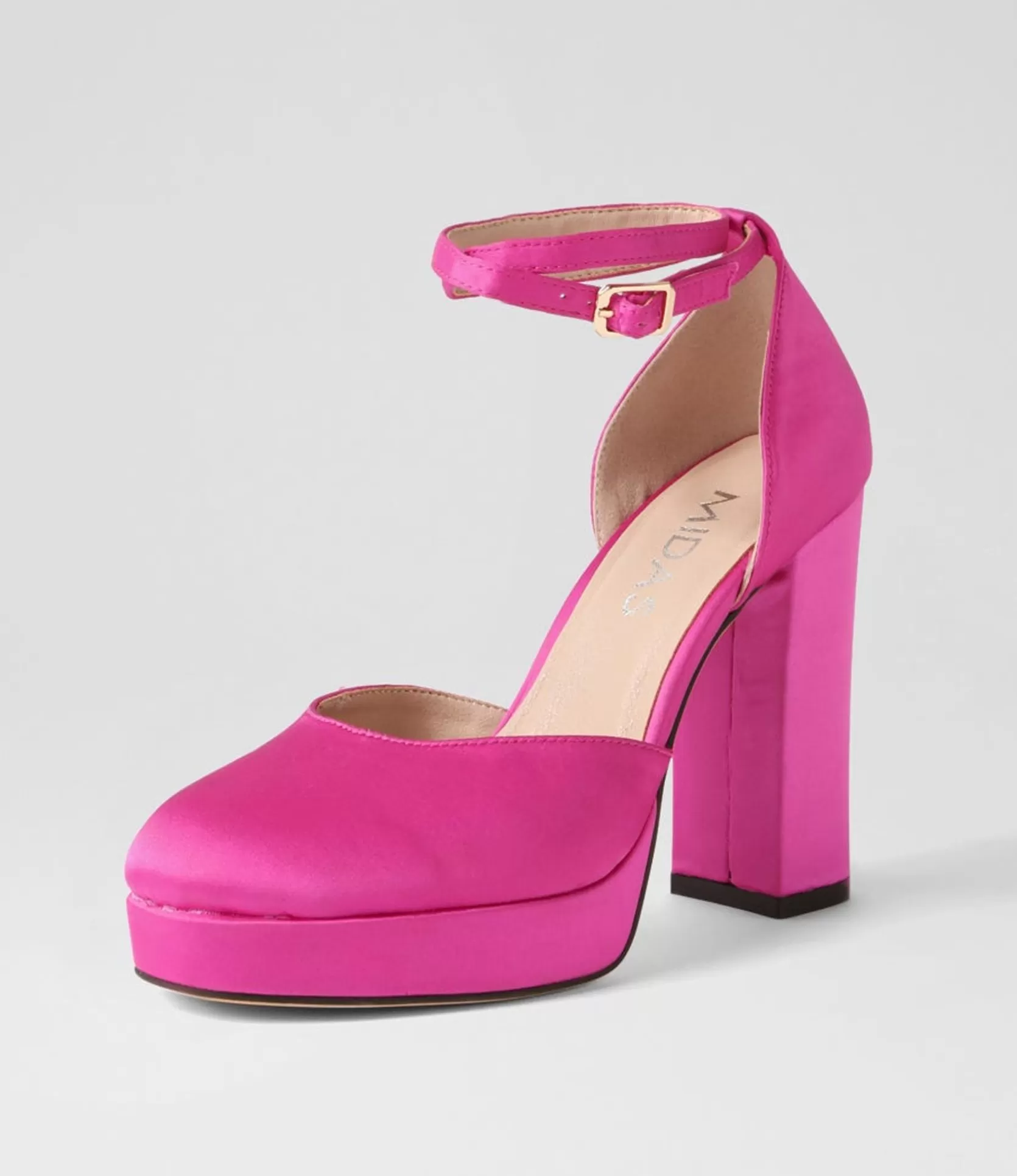 Shop Amba Fuchsia Satin Mary Jane Heels Women Heels