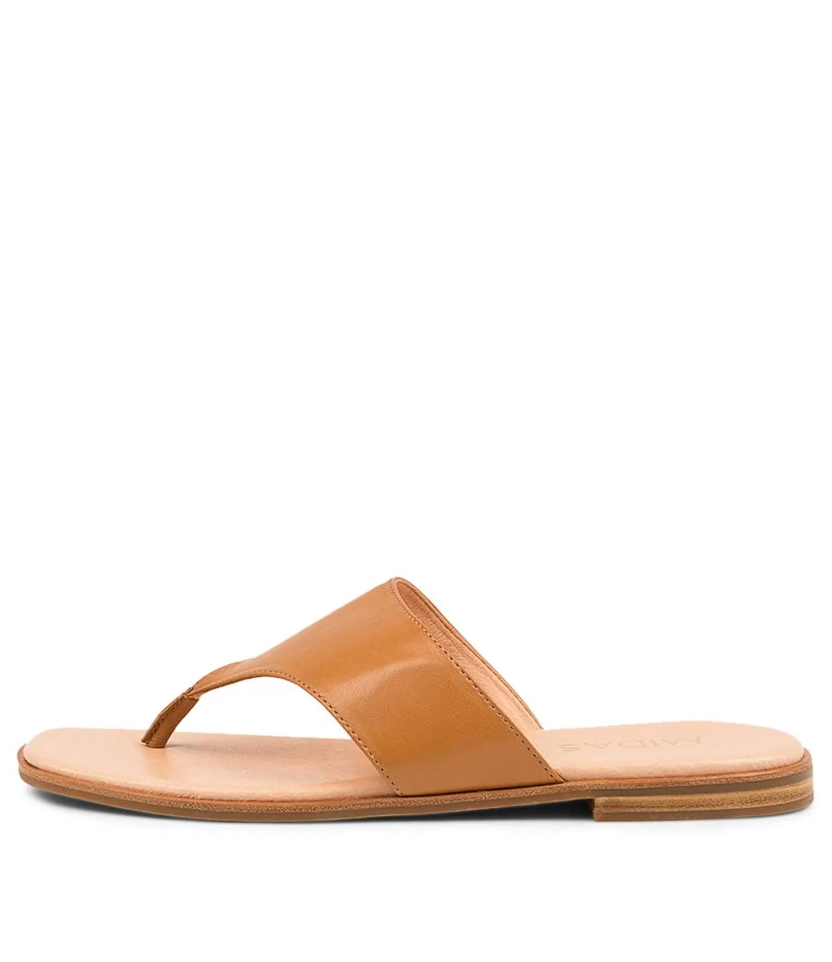Best Sale Anda Dk Tan Leather Women Flats