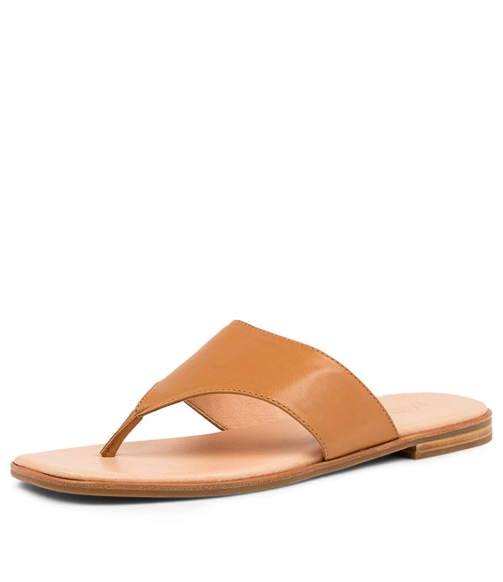 Best Sale Anda Dk Tan Leather Women Flats
