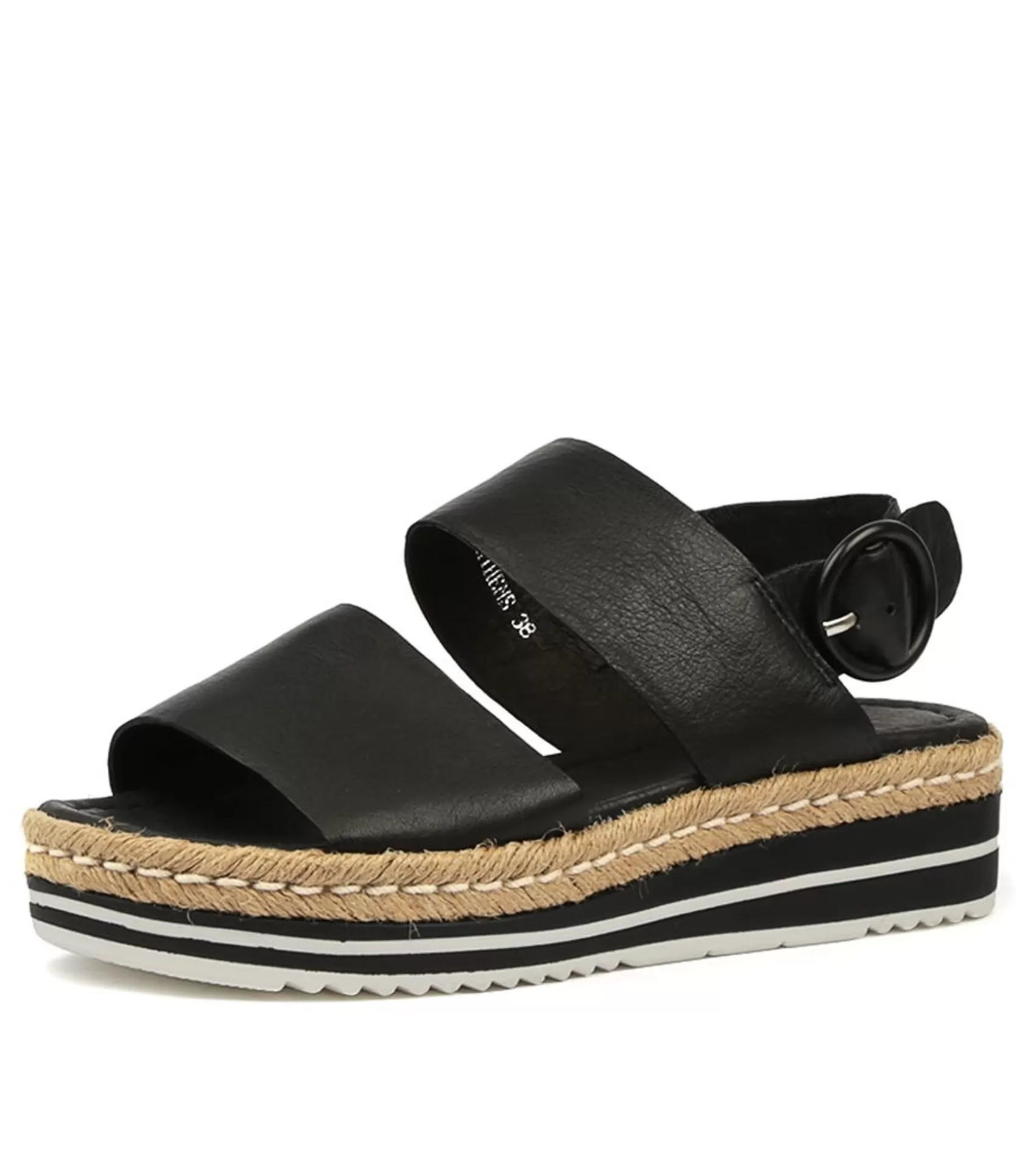 Flash Sale Athens Black Leather Women Espadrilles