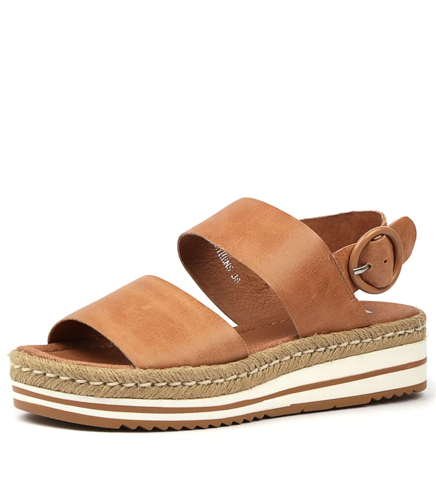 Flash Sale Athens Dk Tan Leather Women Espadrilles