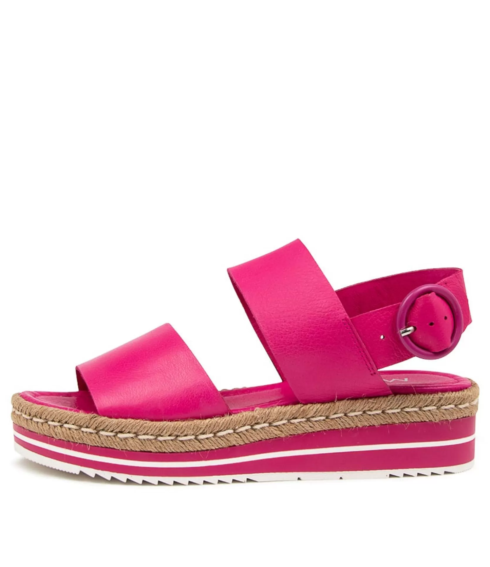 Fashion Athens Fuchsia Leather Women Espadrilles