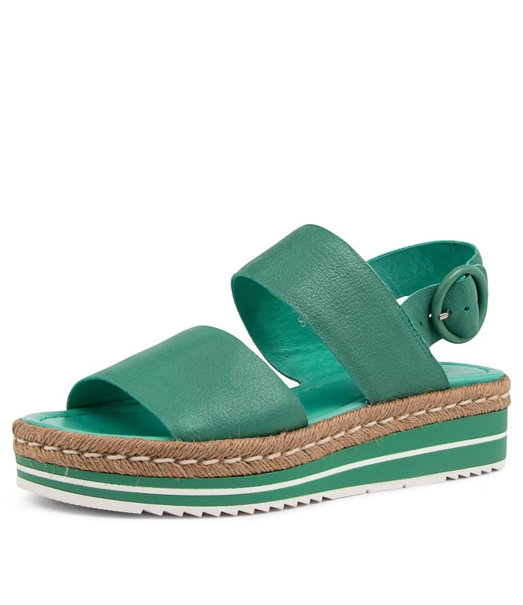 Best Sale Athens Jade Leather Women Espadrilles