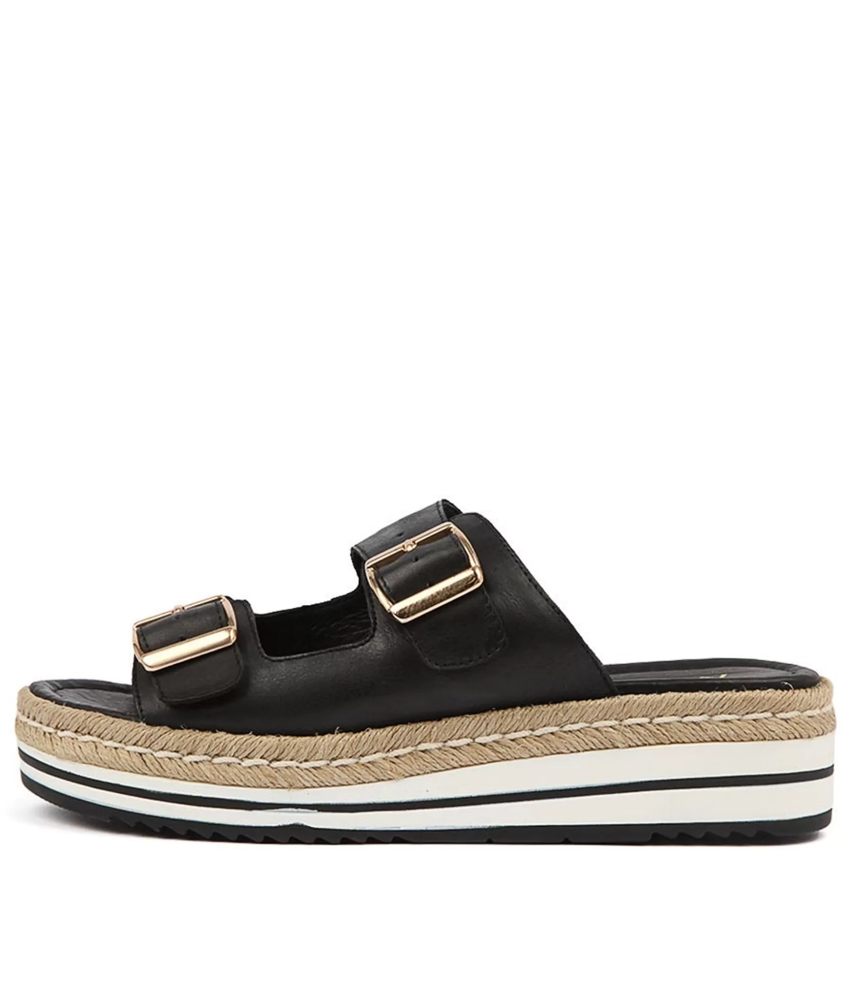 Cheap Axil Black Leather Women Flats