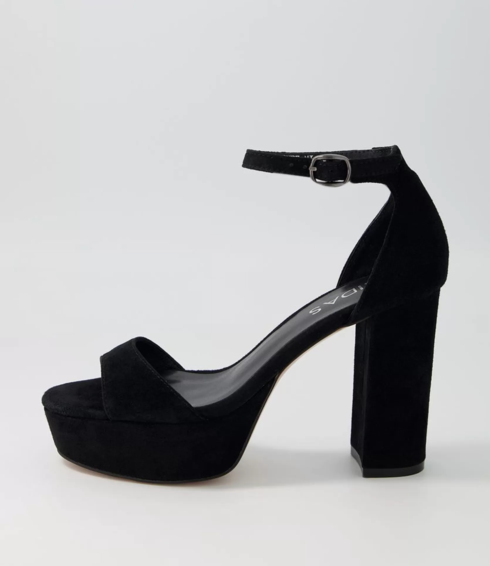 Best Sale Azure Black Suede Sandals Women Heels