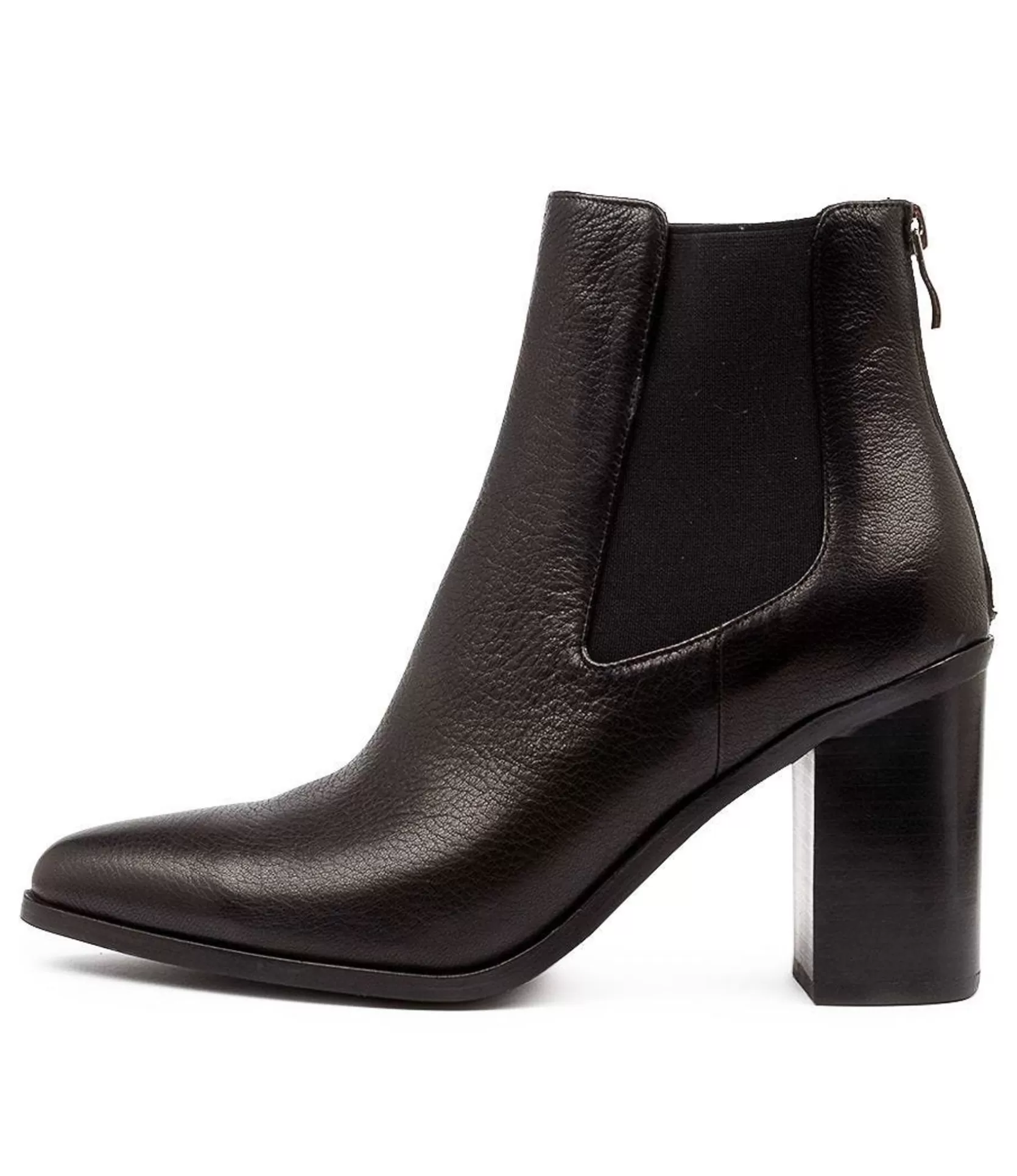 Store Babes Black Leather Women Ankle Boots