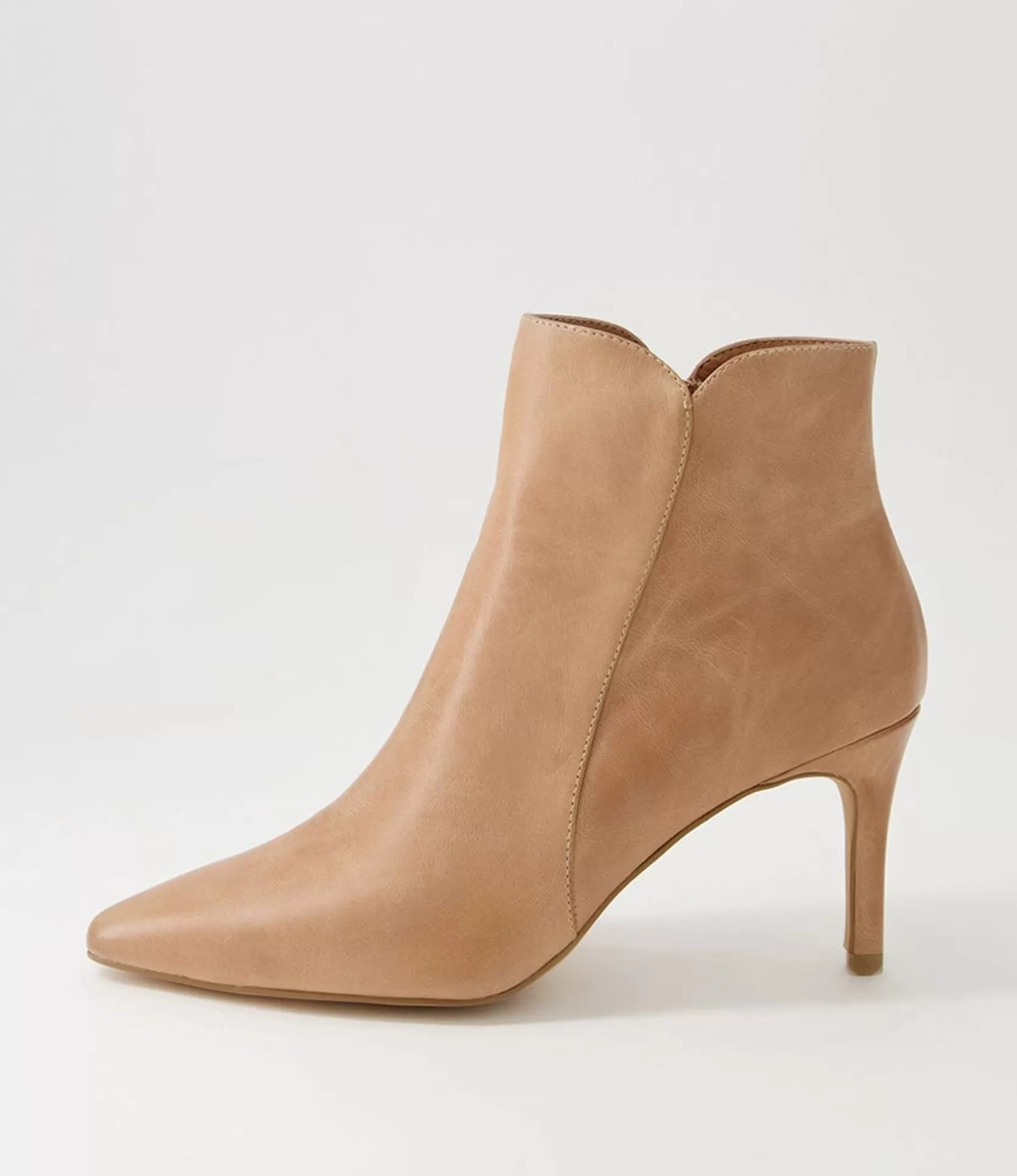 Store Bambina Cappuccino Leather Ankle Boots Women Ankle Boots