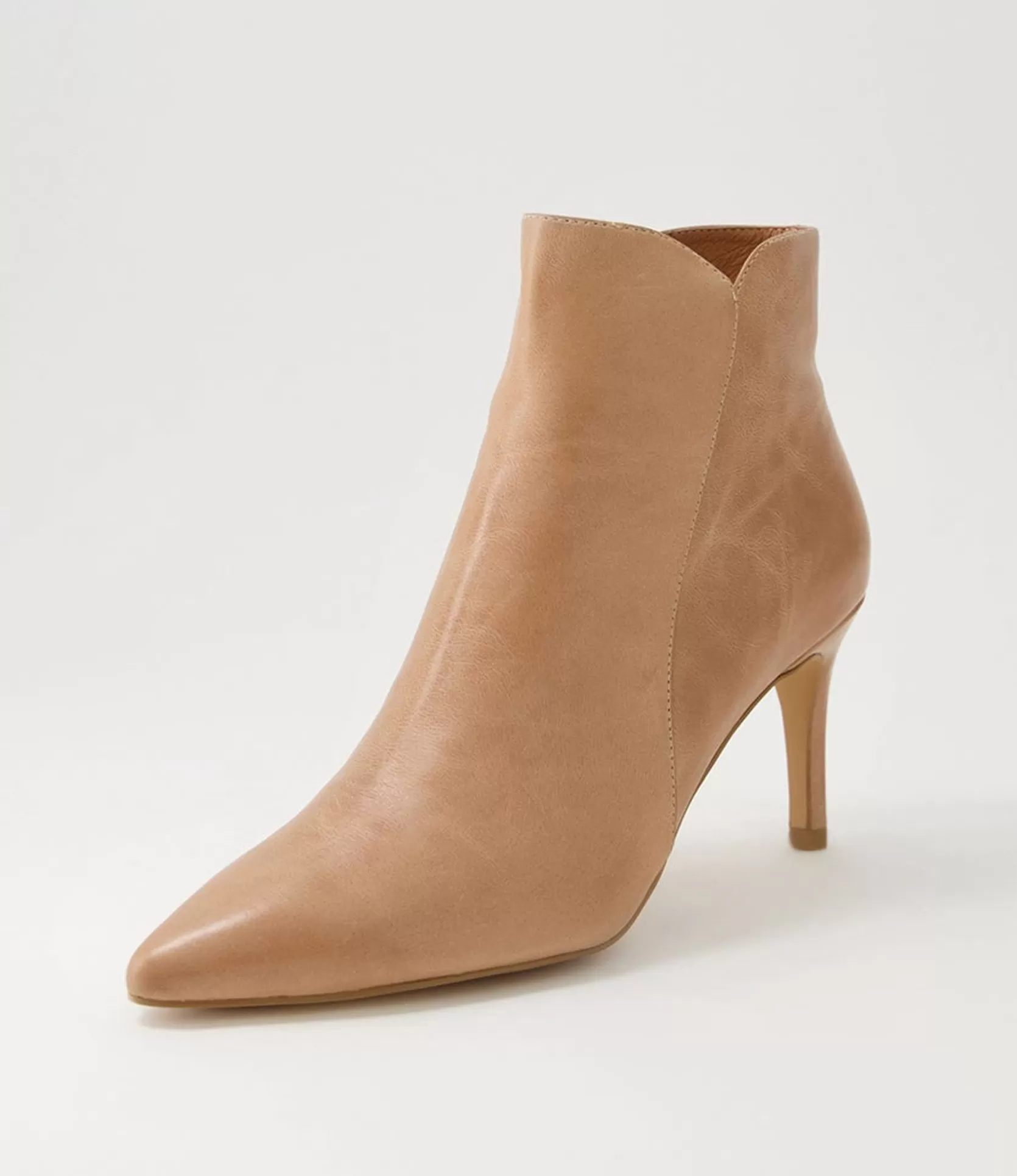 Store Bambina Cappuccino Leather Ankle Boots Women Ankle Boots