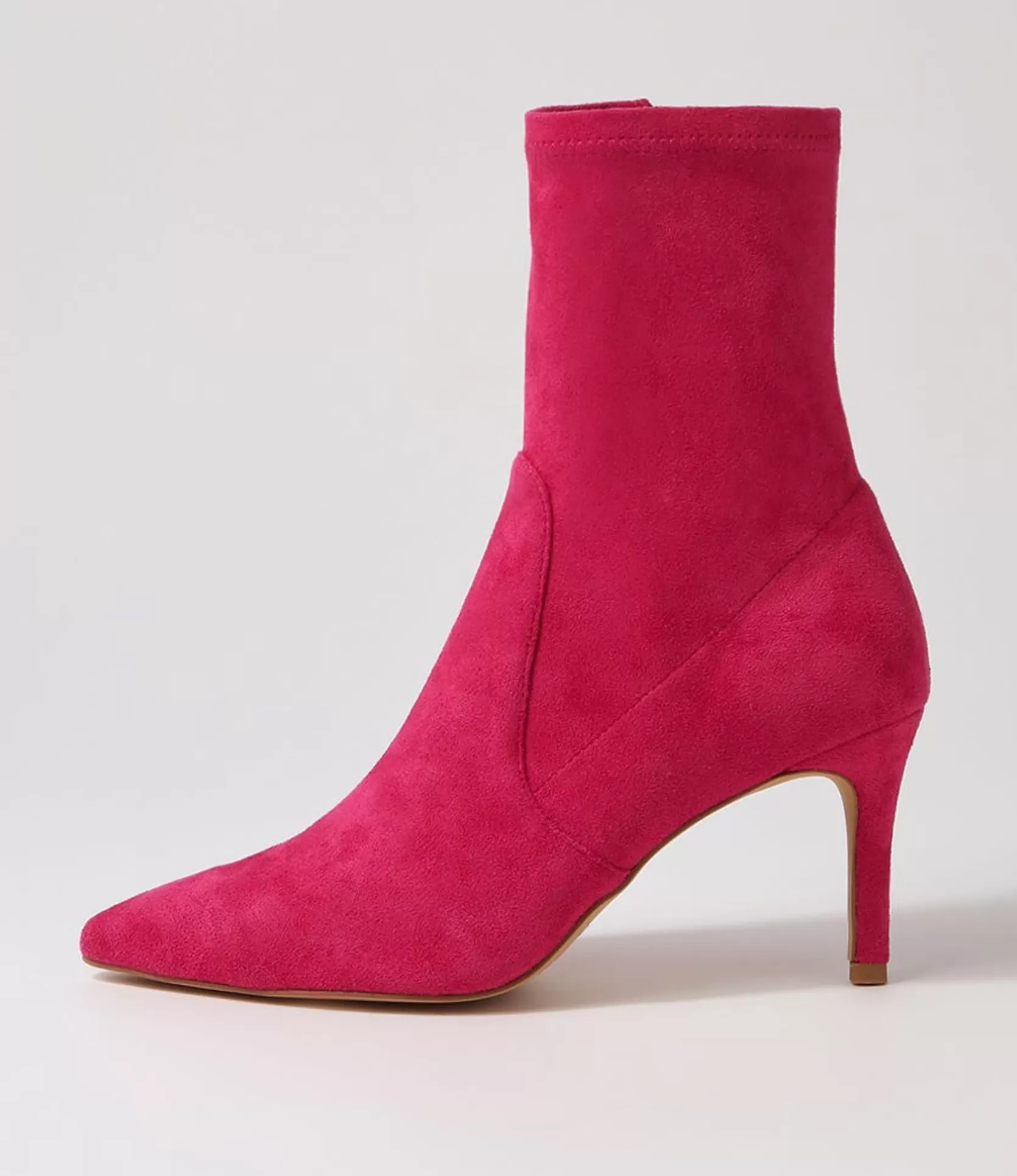 Store Beauty Fuchsia Stretch Microsuede Ankle Boots Women Ankle Boots