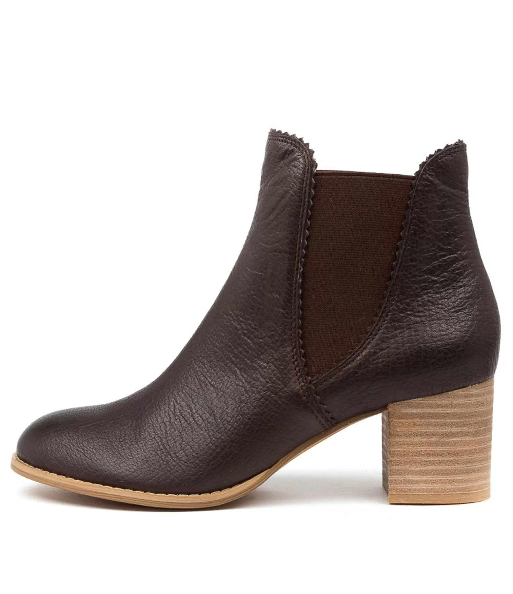 Hot Belle Choc Leather Women Ankle Boots