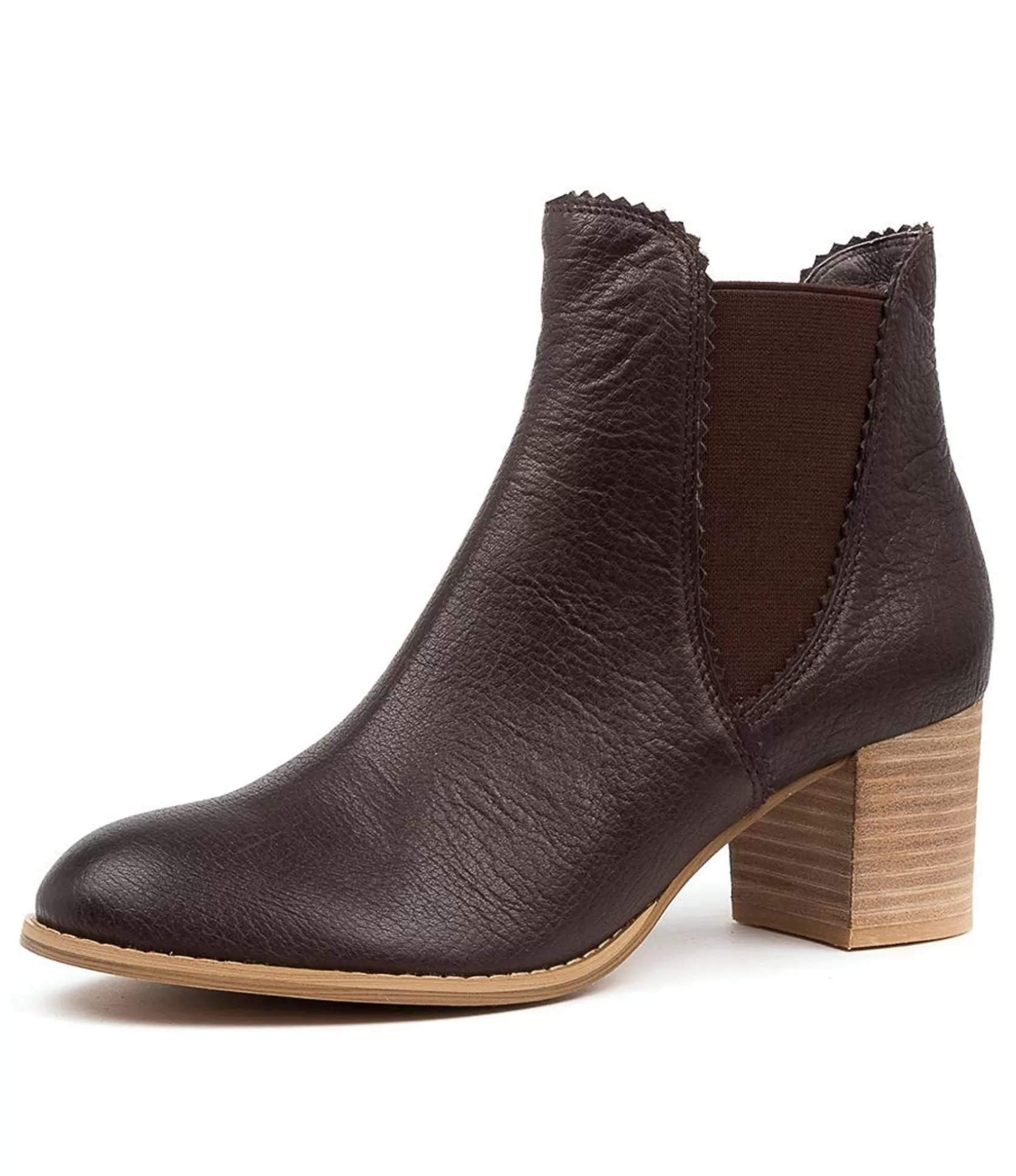 Hot Belle Choc Leather Women Ankle Boots