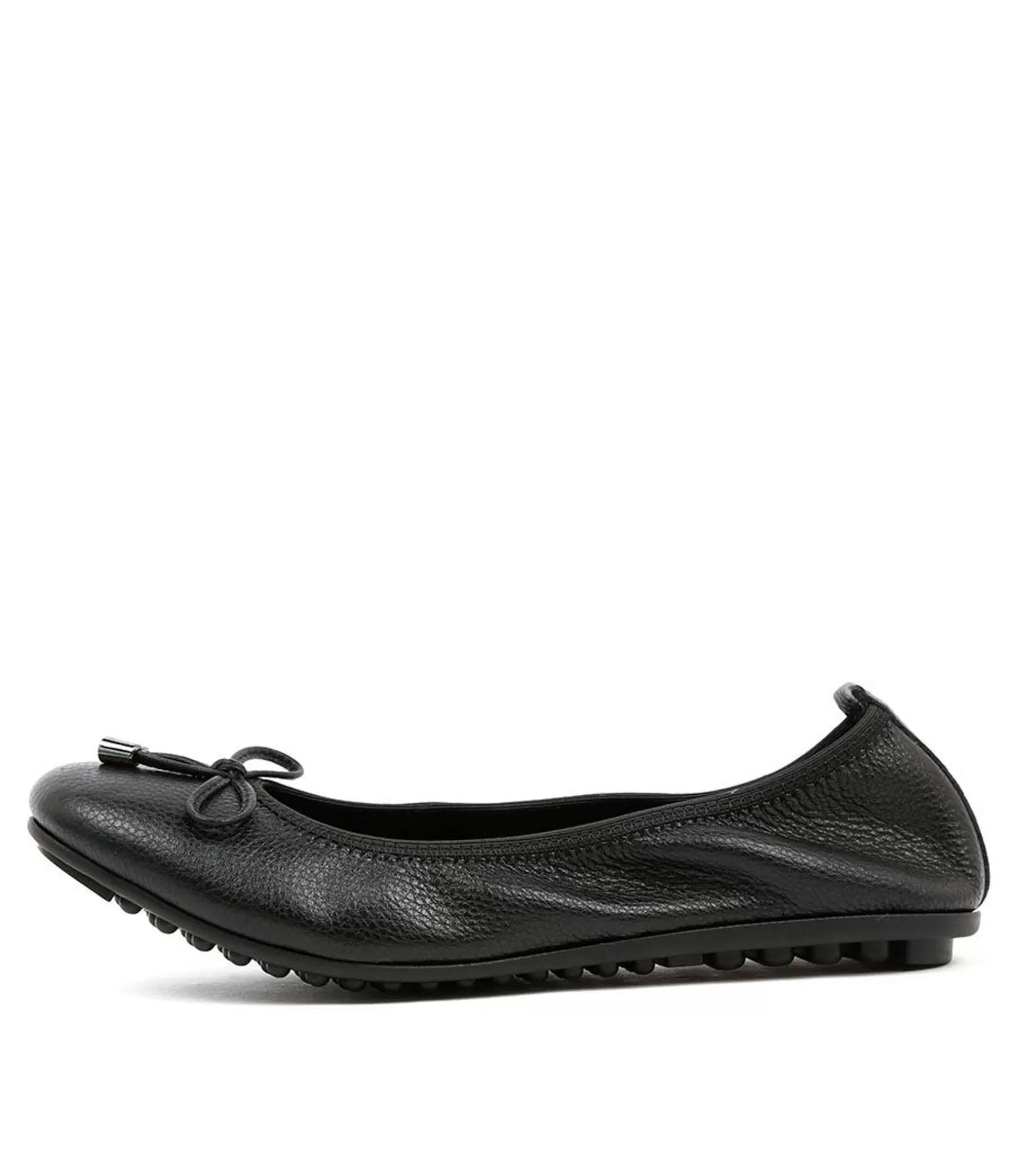 Cheap Berlin Black Leather Women Flats