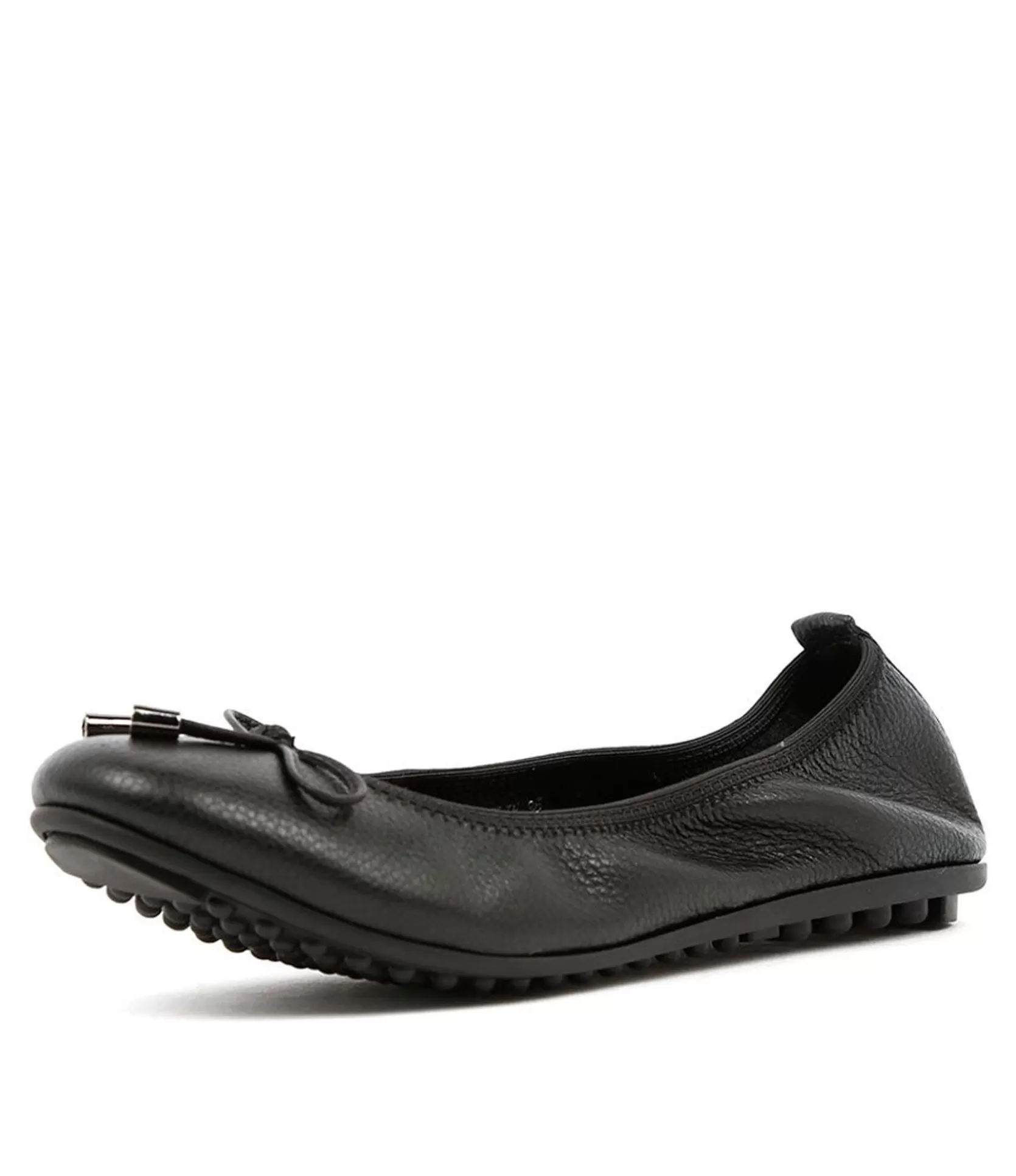 Cheap Berlin Black Leather Women Flats