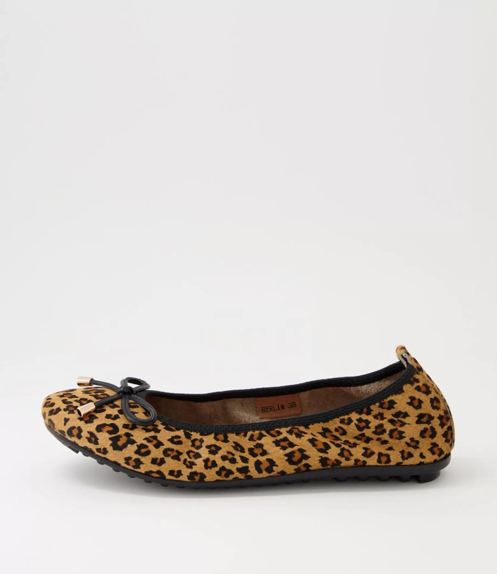 Cheap Berlin Leopard Pony Ballet Flats Women Flats