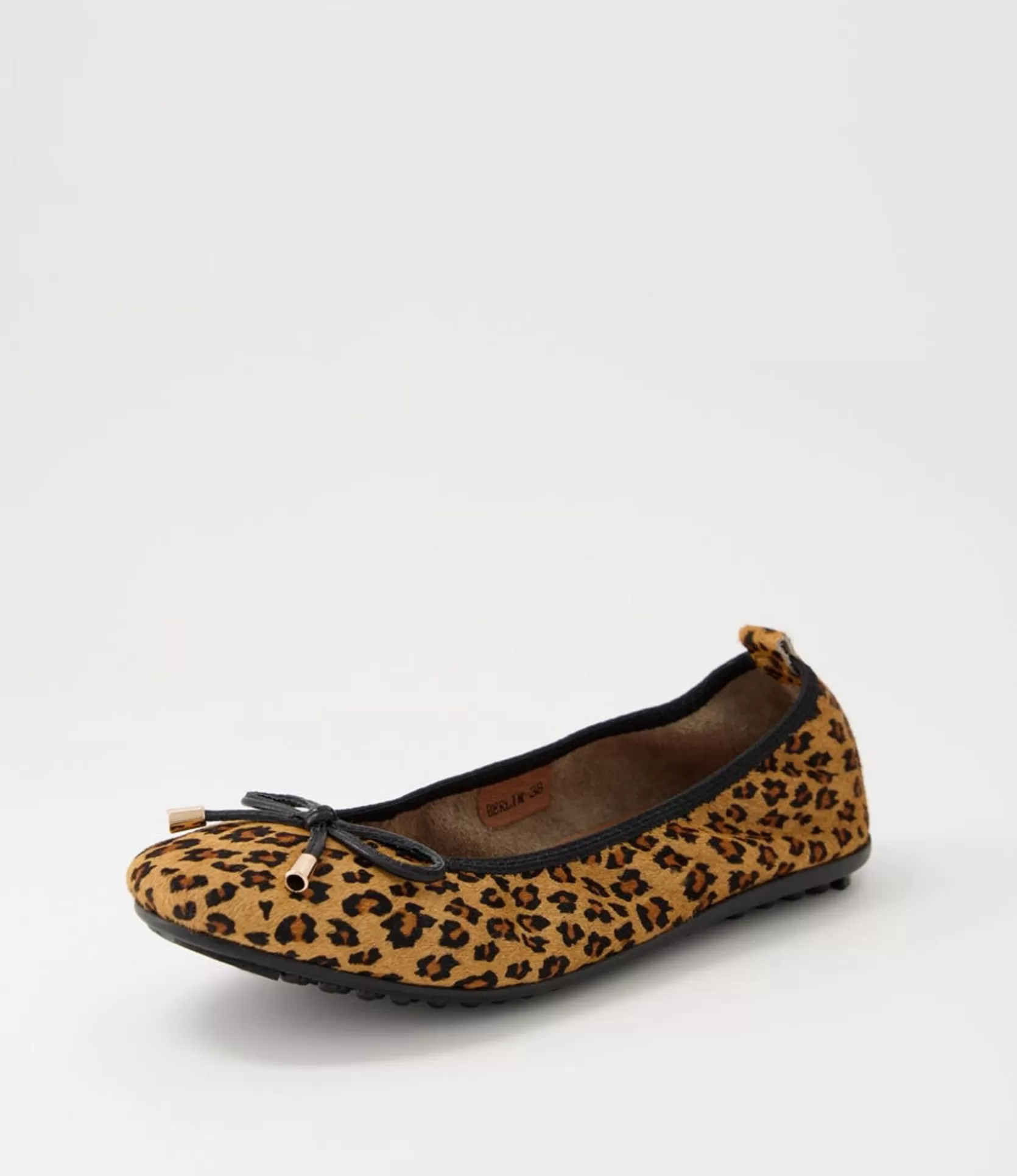 Cheap Berlin Leopard Pony Ballet Flats Women Flats