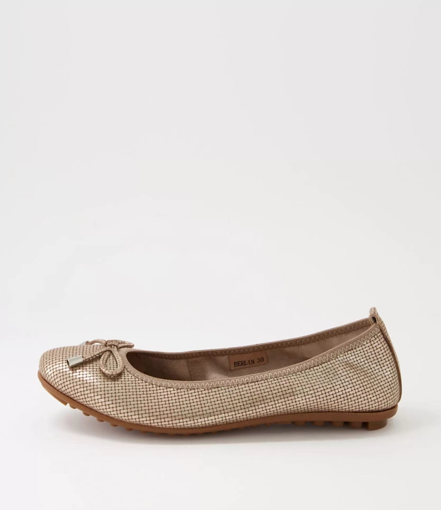 Cheap Berlin Platino Cut Leather Ballet Flats Women Flats