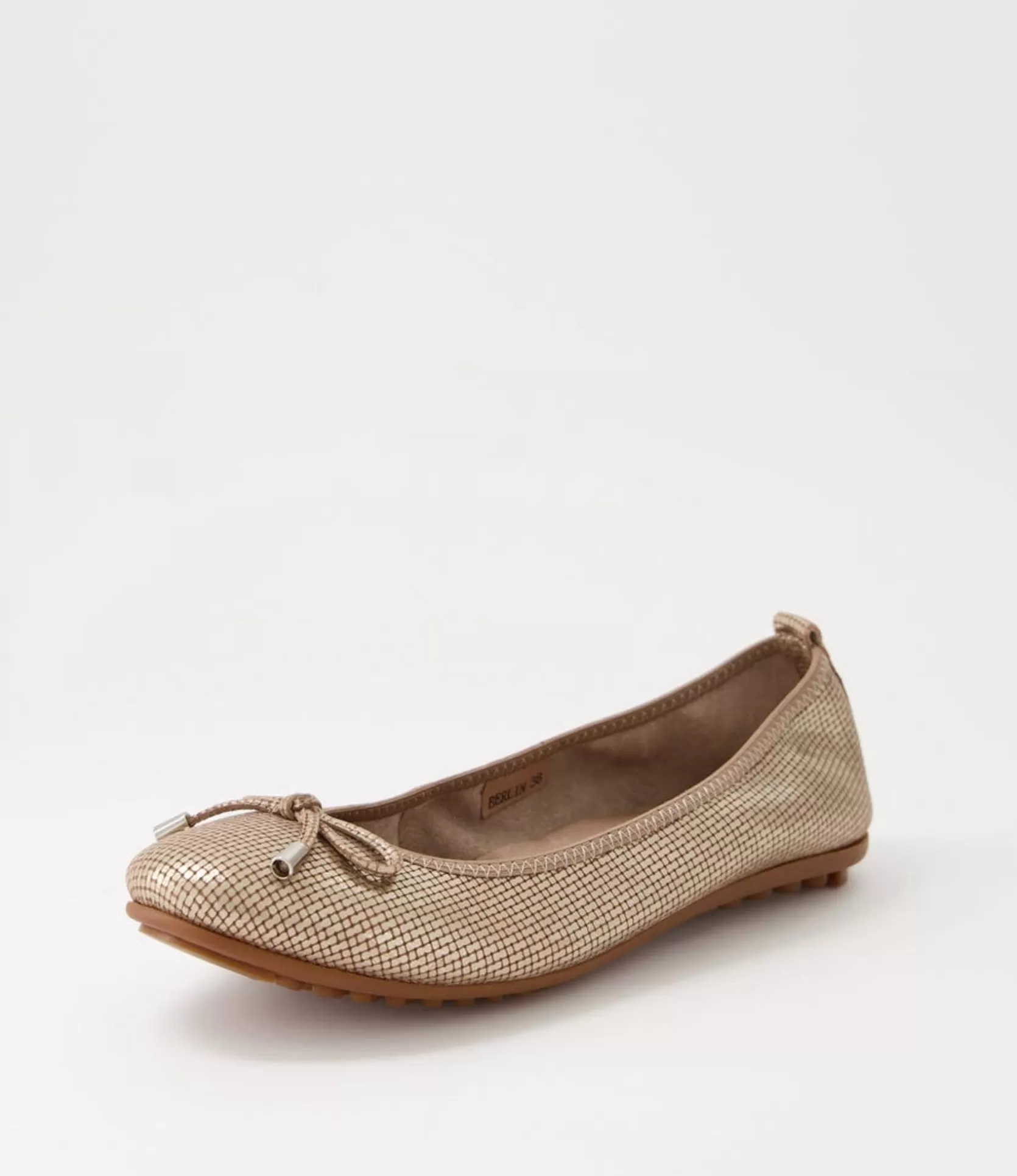 Cheap Berlin Platino Cut Leather Ballet Flats Women Flats