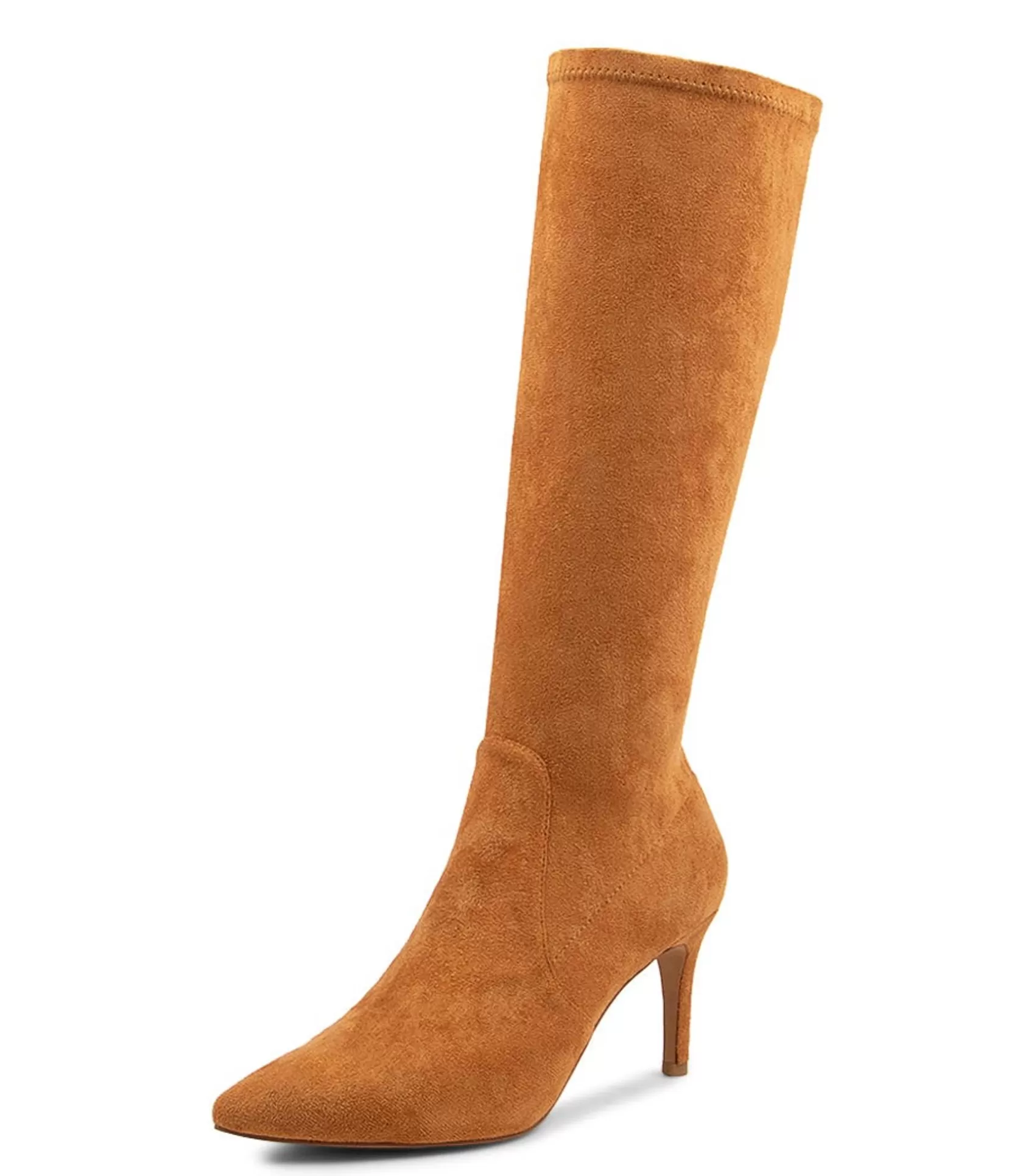 Shop Bobi Caramel Microsuede Knee High Boots Women Boots