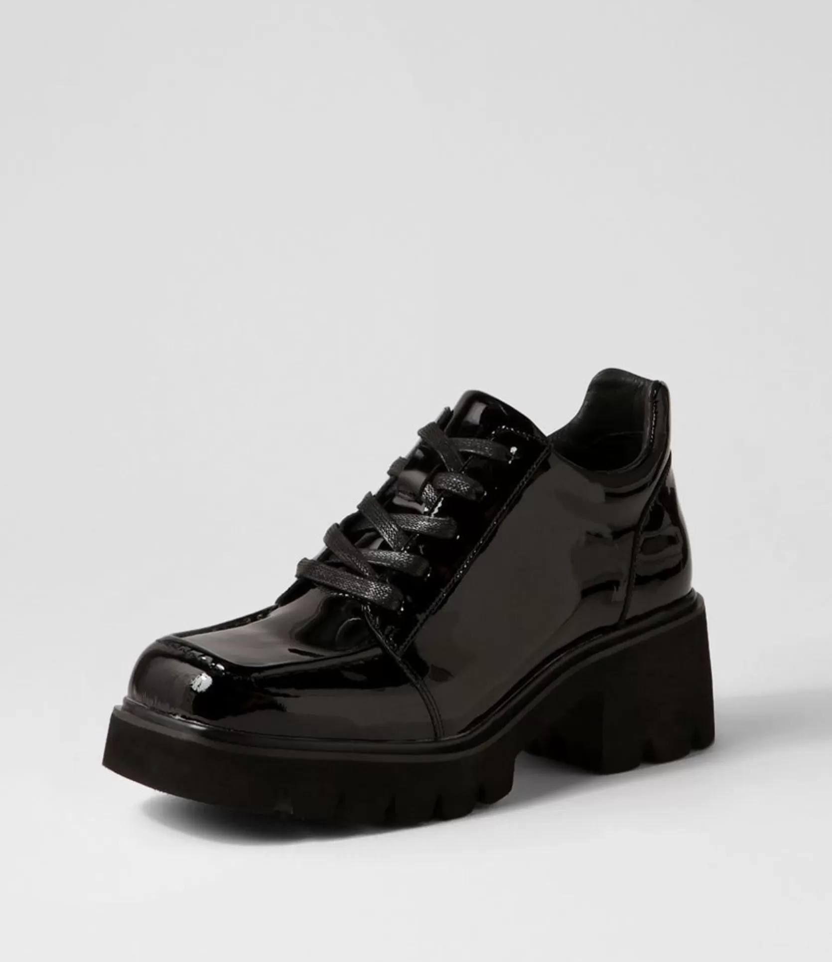 Store Branda Black Patent Leather Heels Women Heels