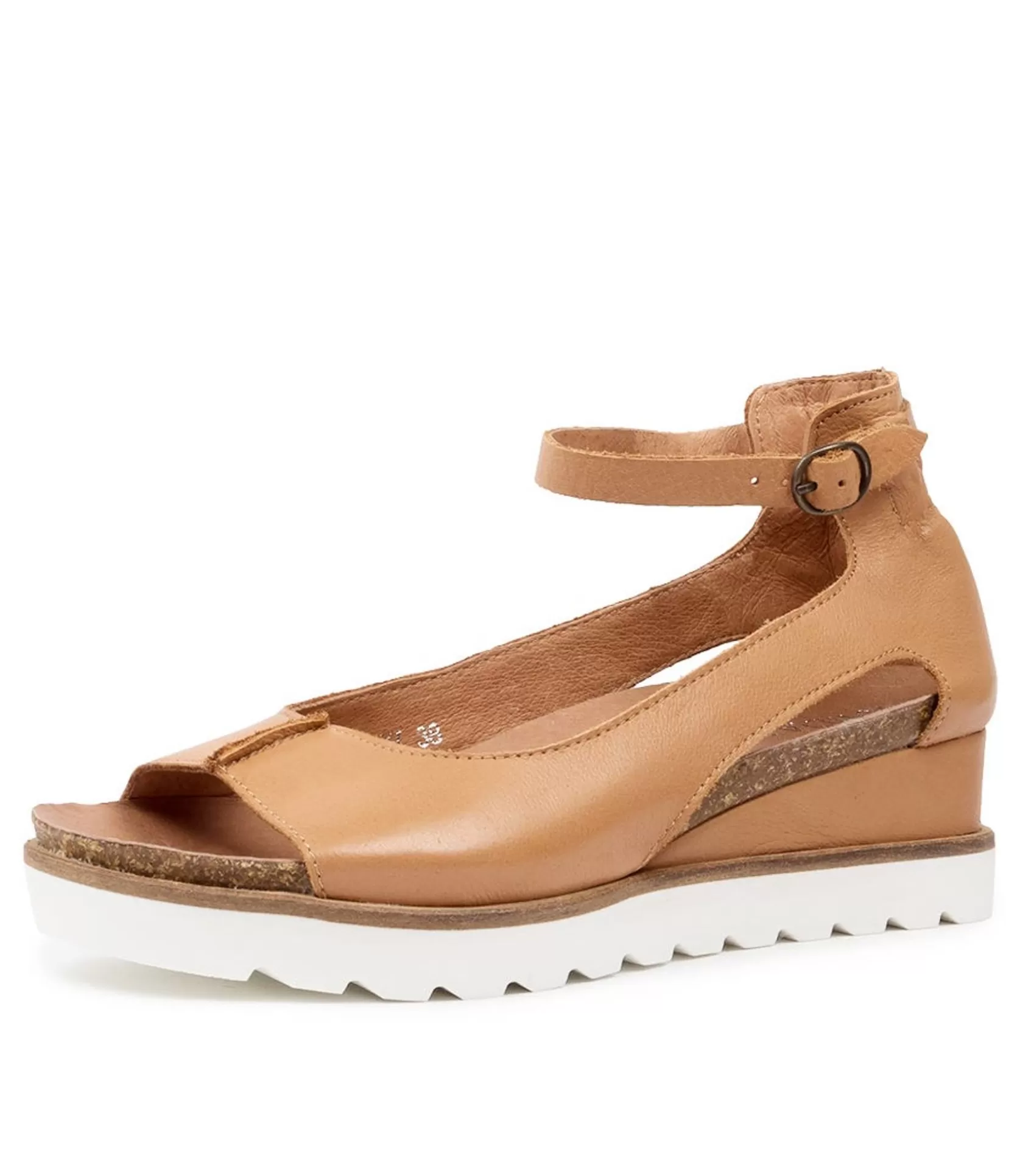 Hot Brayner Dk Tan Leather Women Sandals