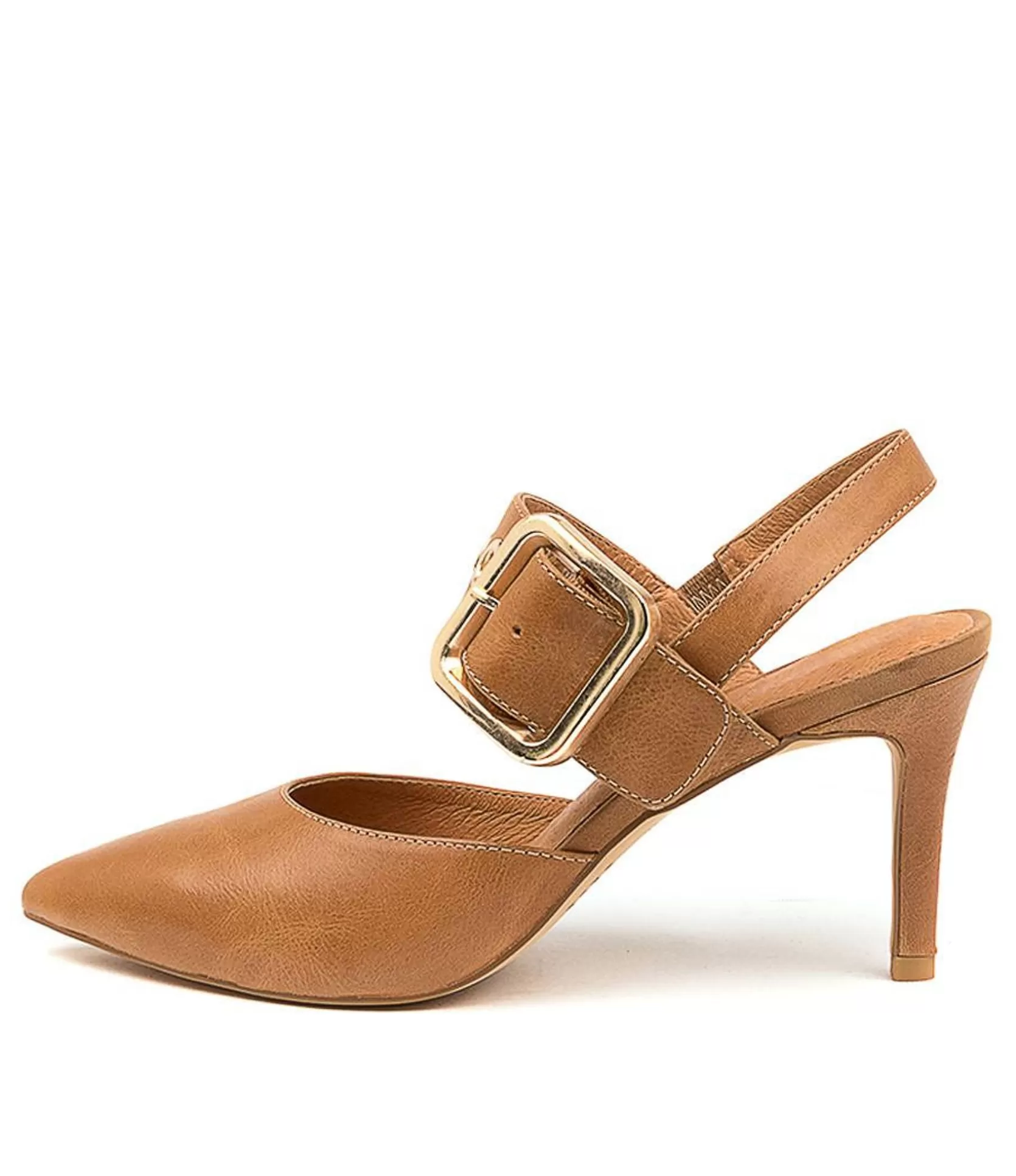 Sale Brya Tan Leather Women Heels
