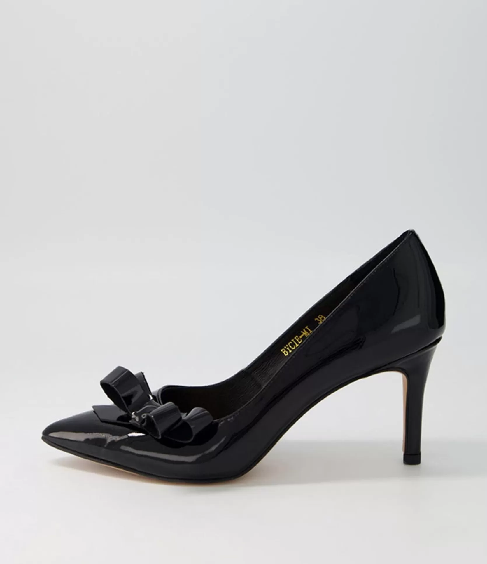 Sale Bycie Black Patent Leather Heels Women Heels