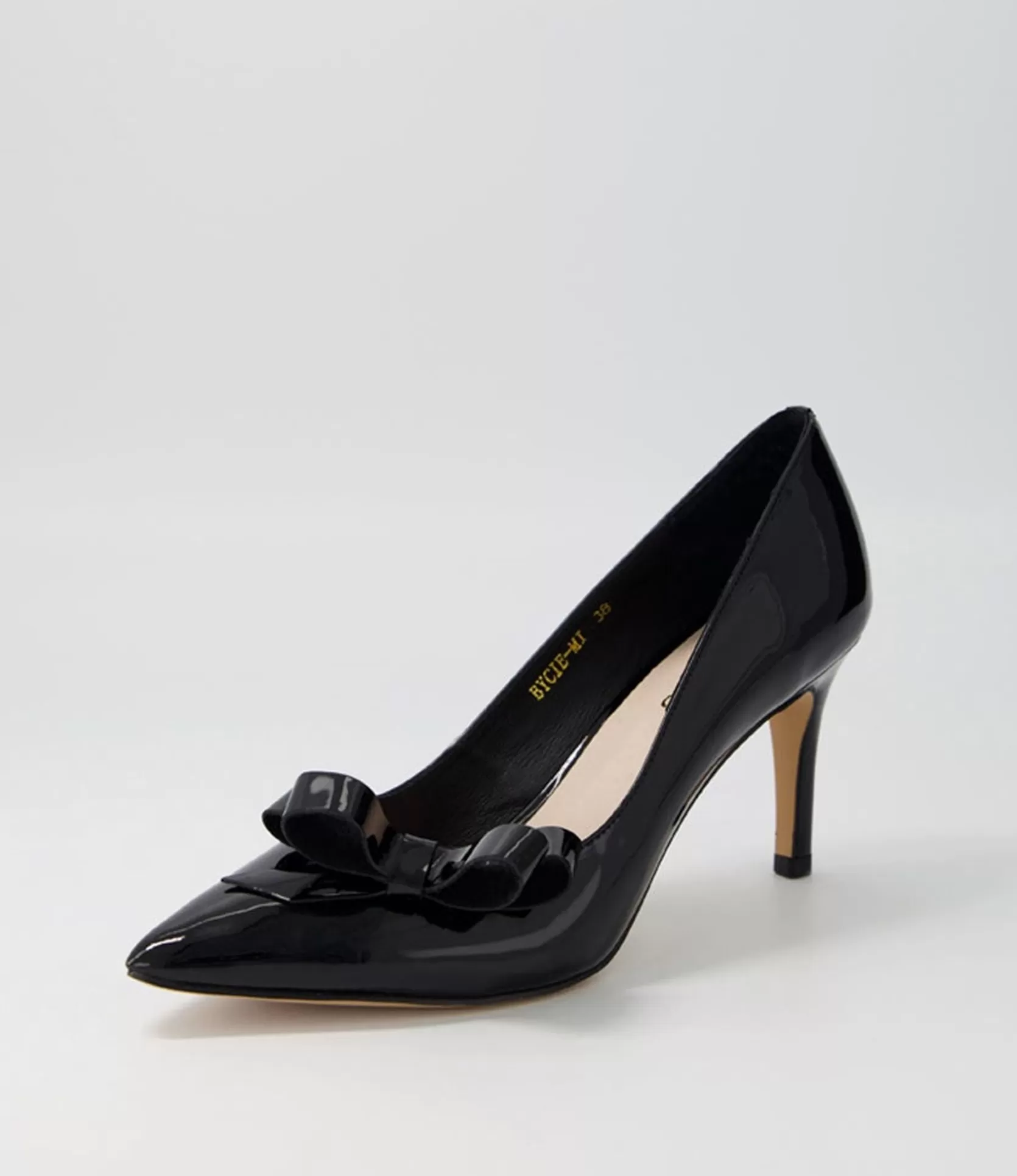 Sale Bycie Black Patent Leather Heels Women Heels