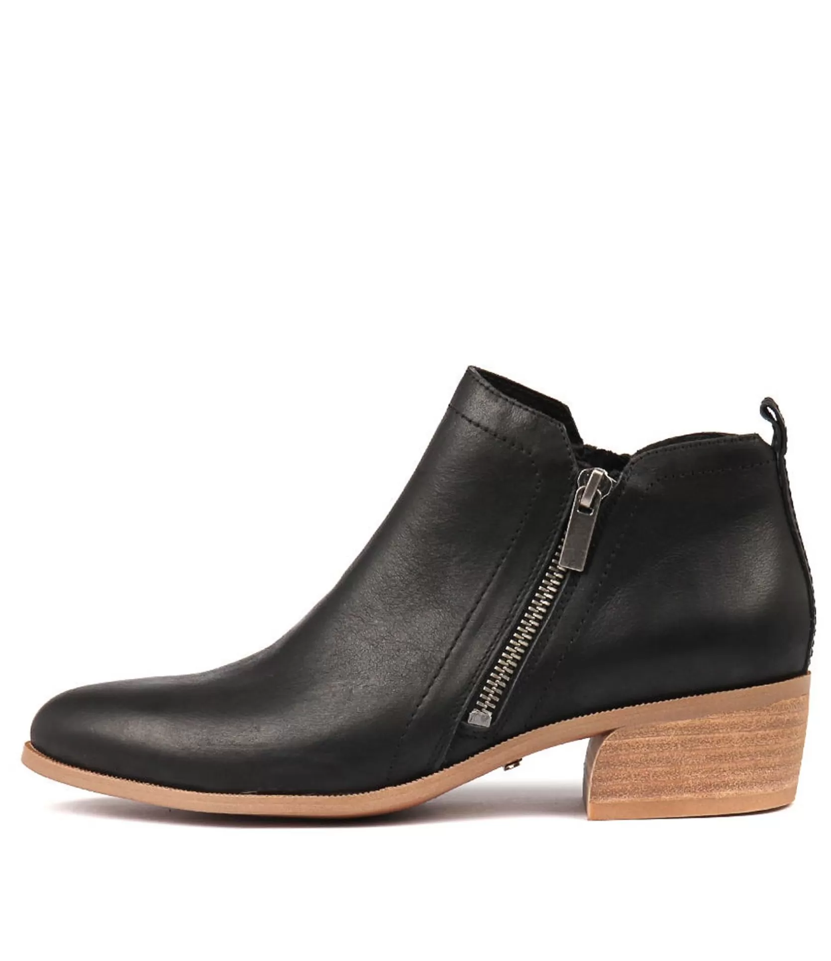 Fashion Cambri Black Leather Women Ankle Boots