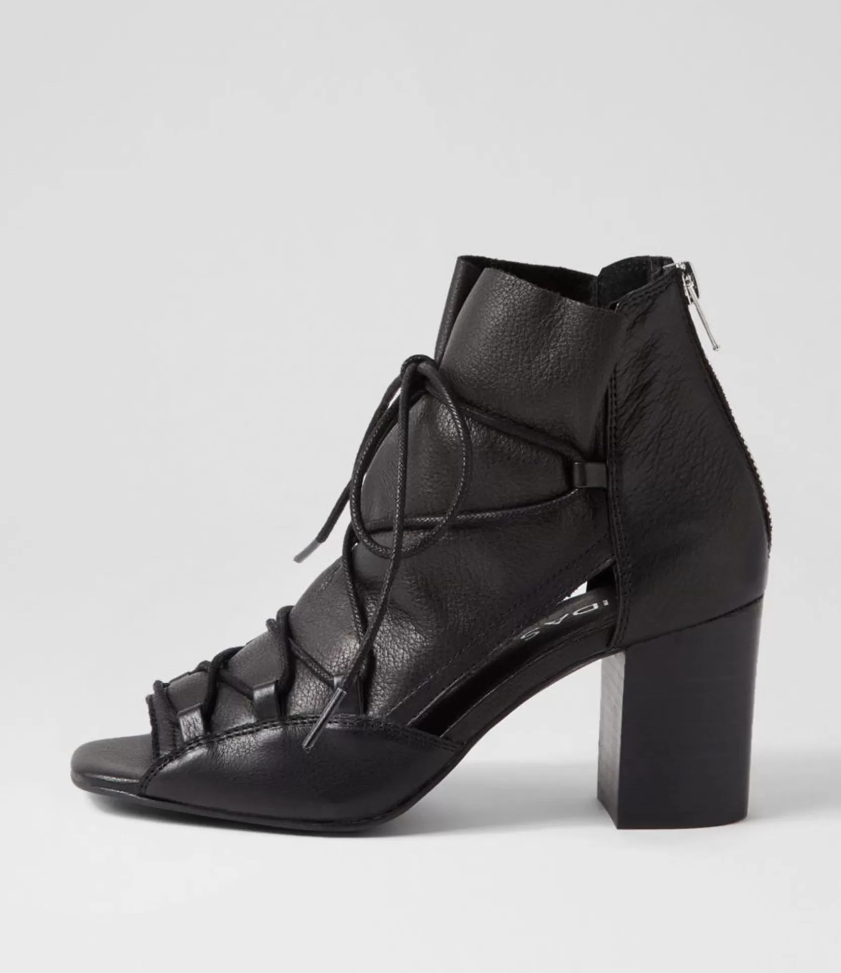 Best Sale Capell Black Leather Sandals Women Heels