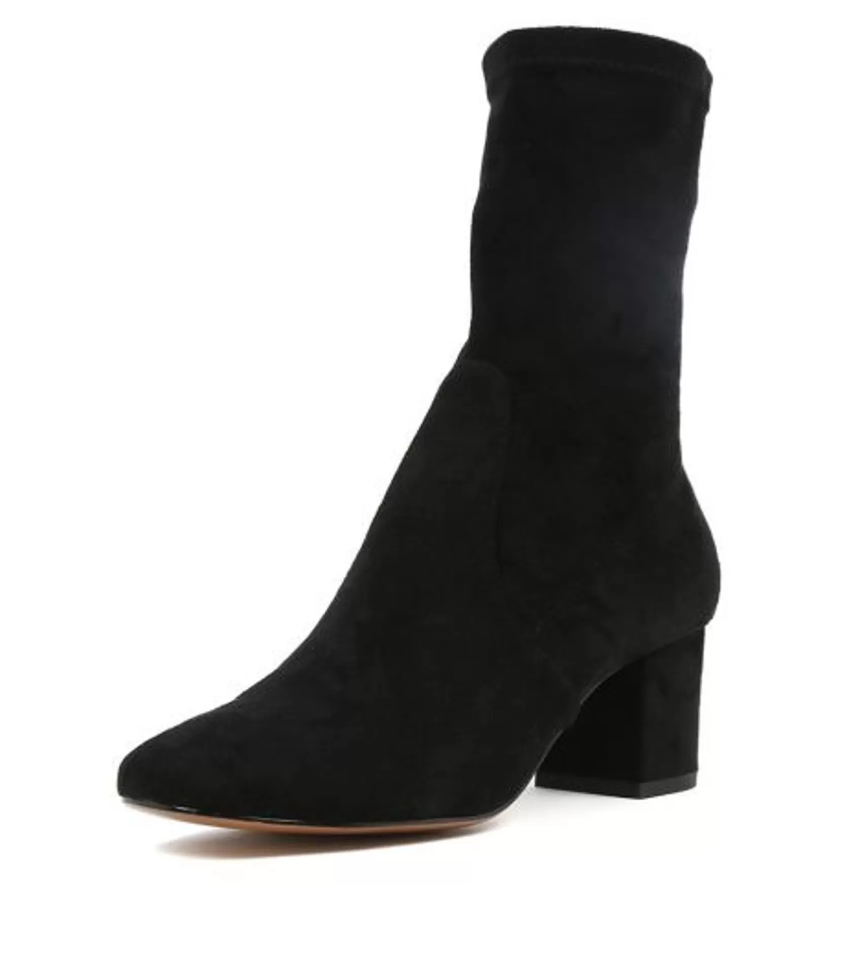 Shop Carrie Black Microsuede Women Ankle Boots