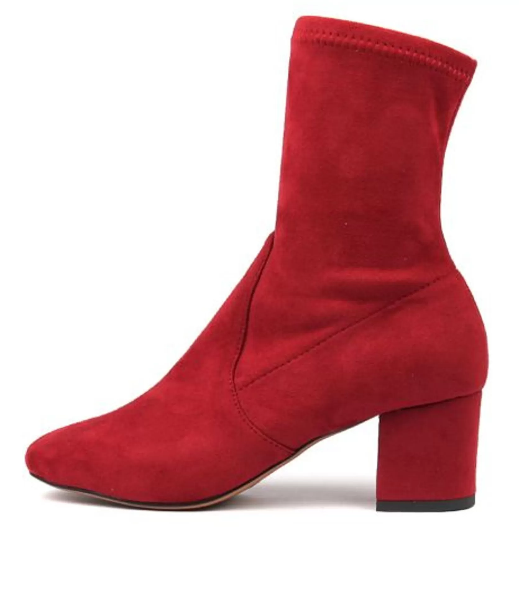 Best Sale Carrie Red Microsuede Women Ankle Boots