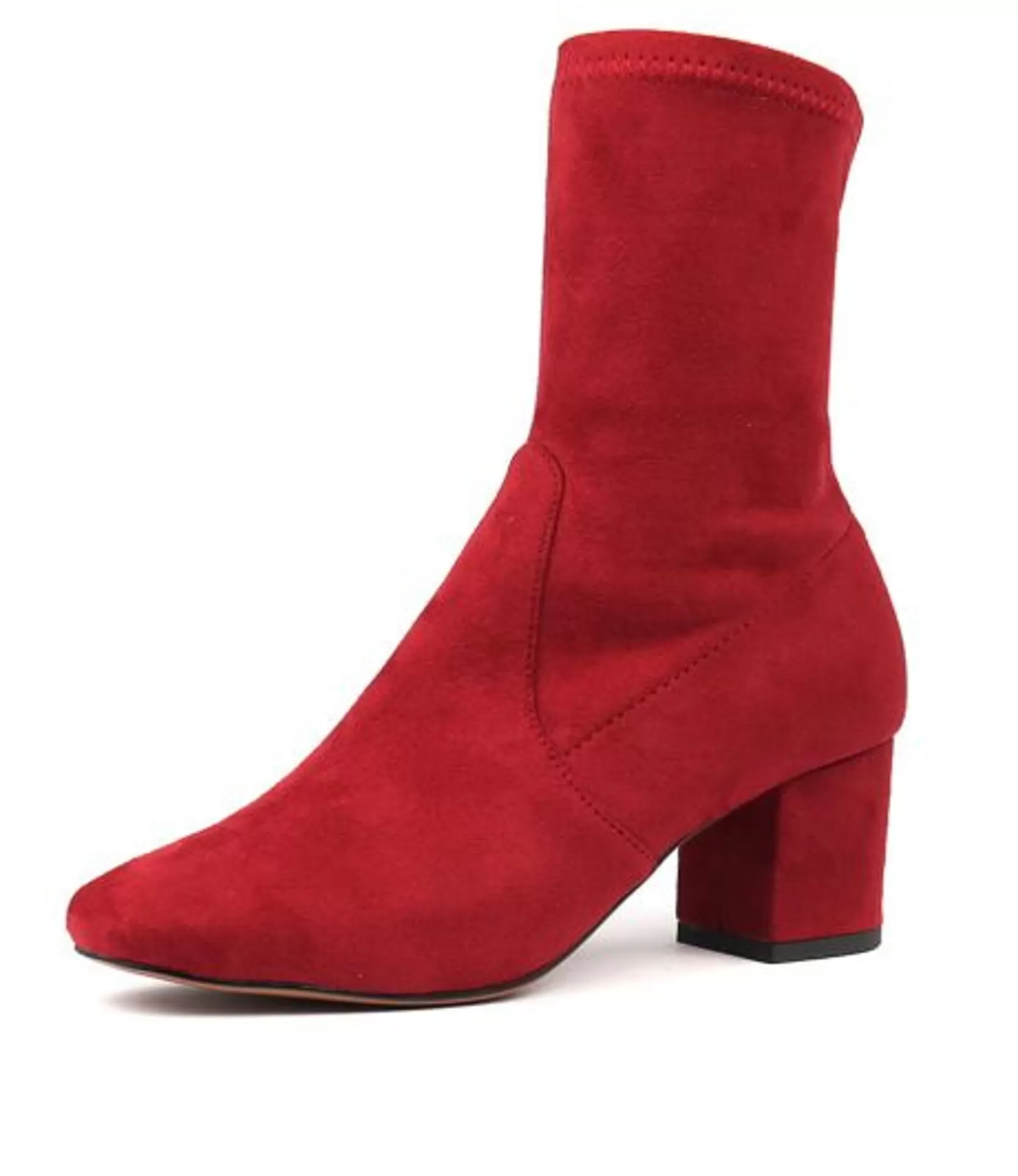 Best Sale Carrie Red Microsuede Women Ankle Boots