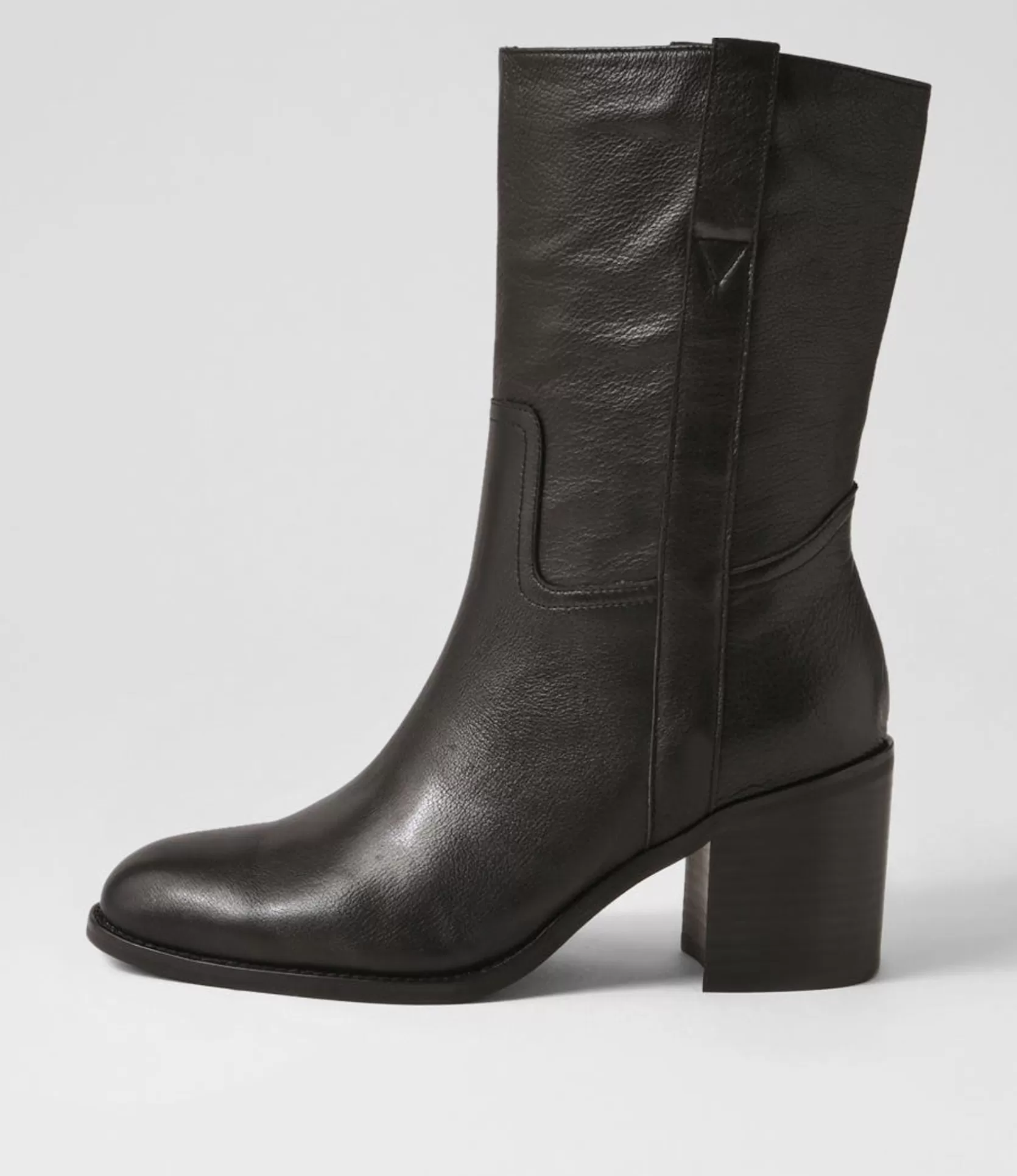 Clearance Chelse Black Leather Calf Boots Women Boots