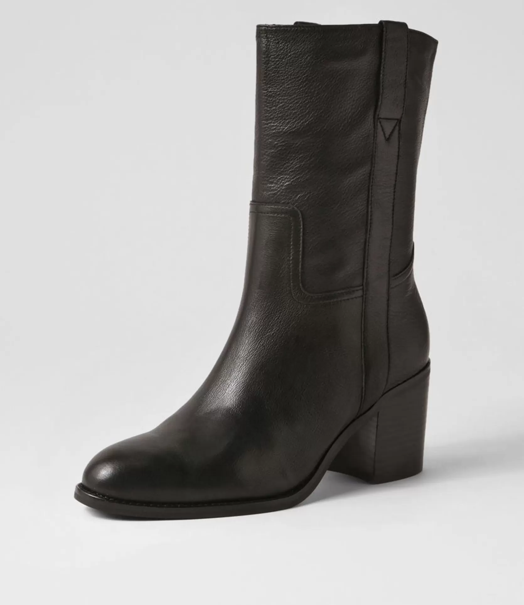 Clearance Chelse Black Leather Calf Boots Women Boots