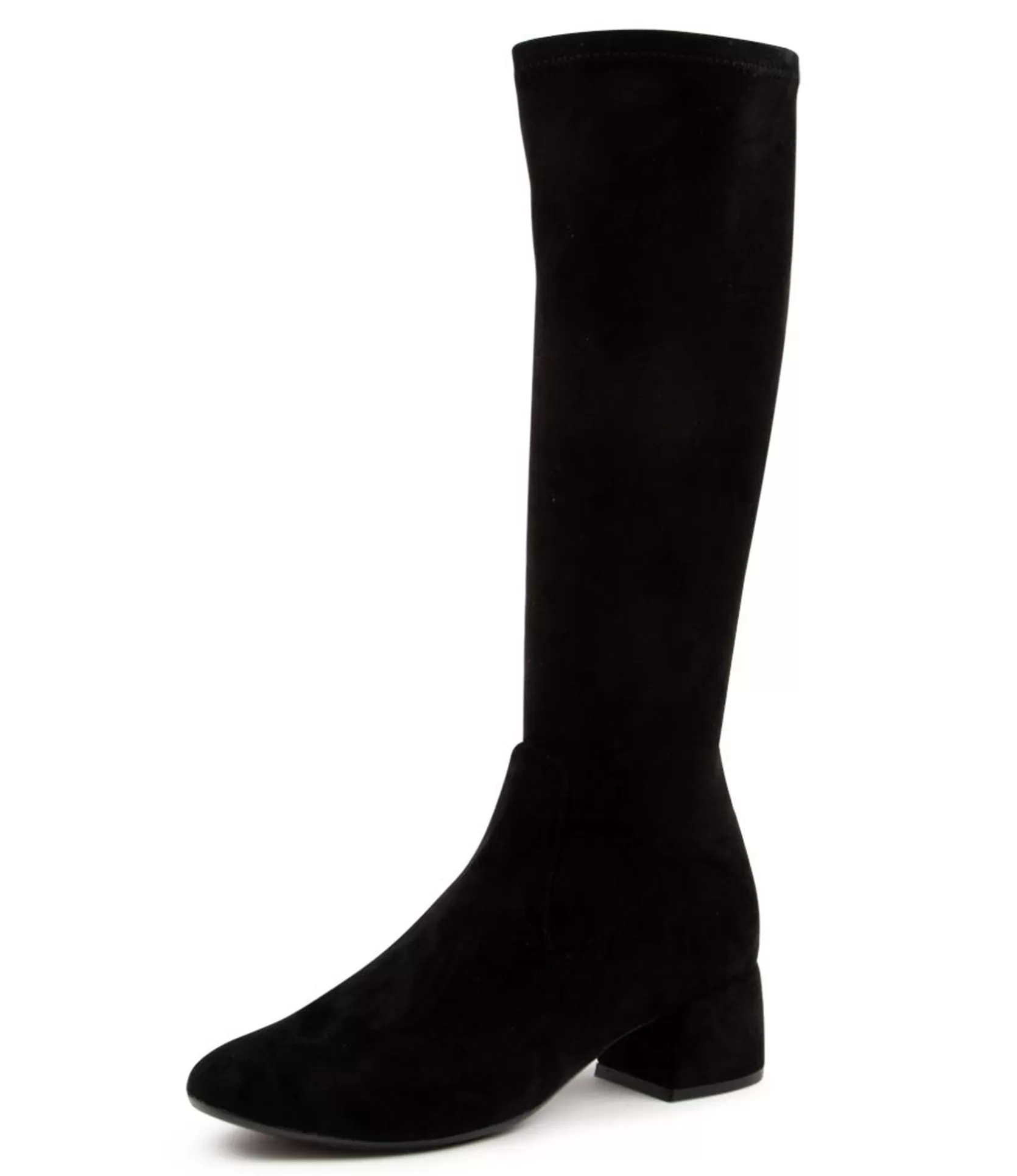 New Chevon Black Micro Women Boots