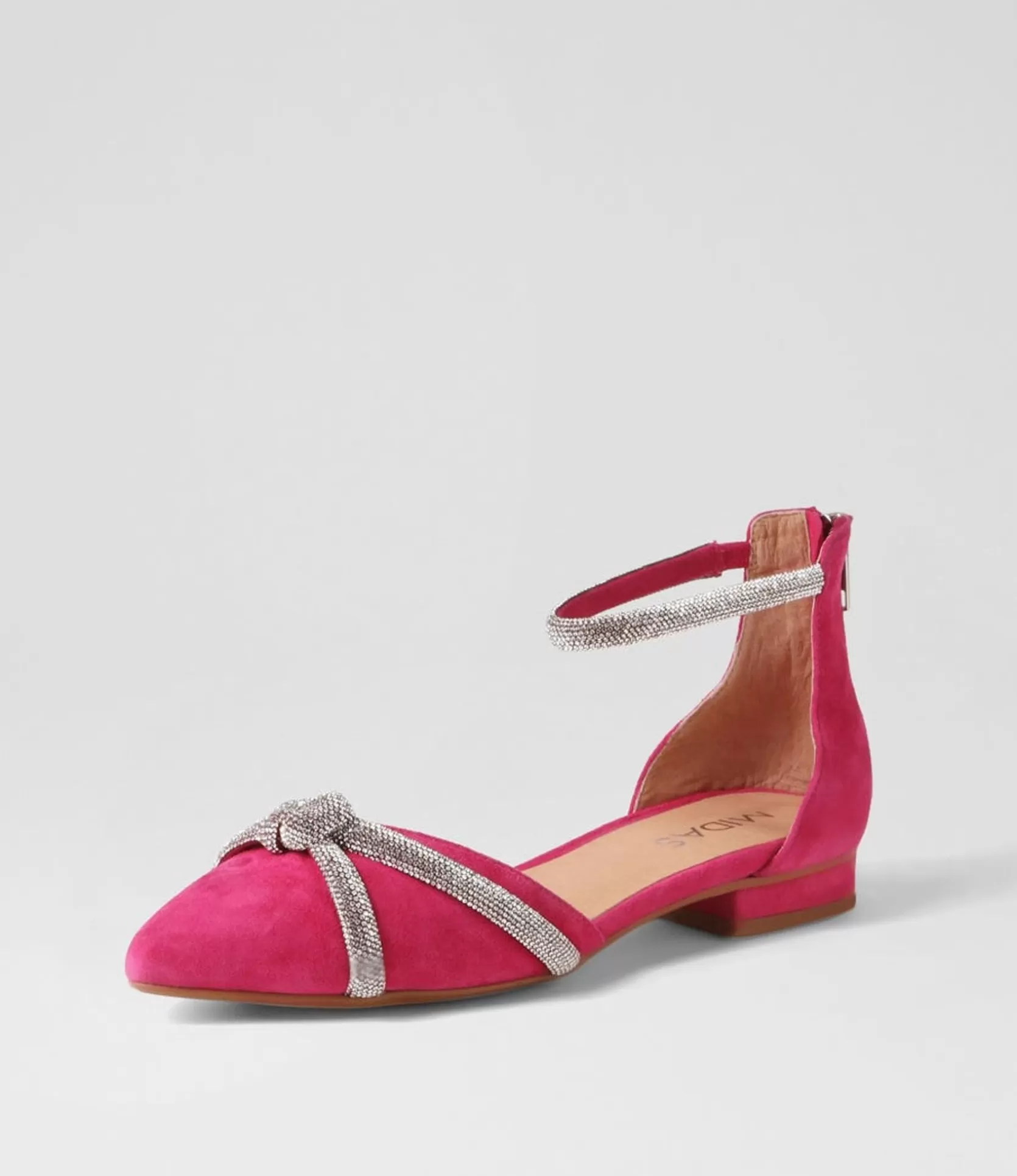 Best Sale Dallace Fuchsia Suede Flat Shoes Women Flats